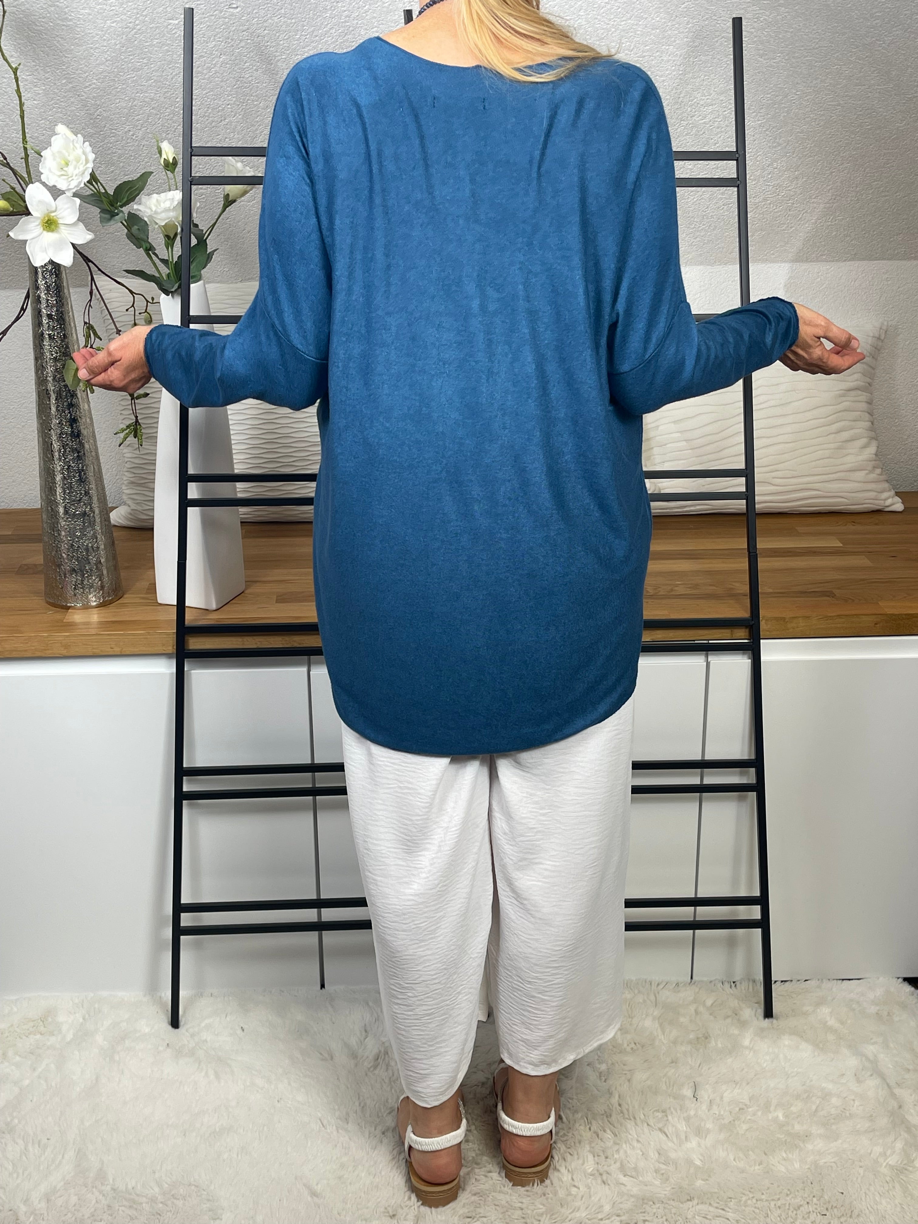 Damen - Feinstrick - Pullover „Knuffi“ Einheitsgrösse Gr. 38 - 44 in 10 Farben