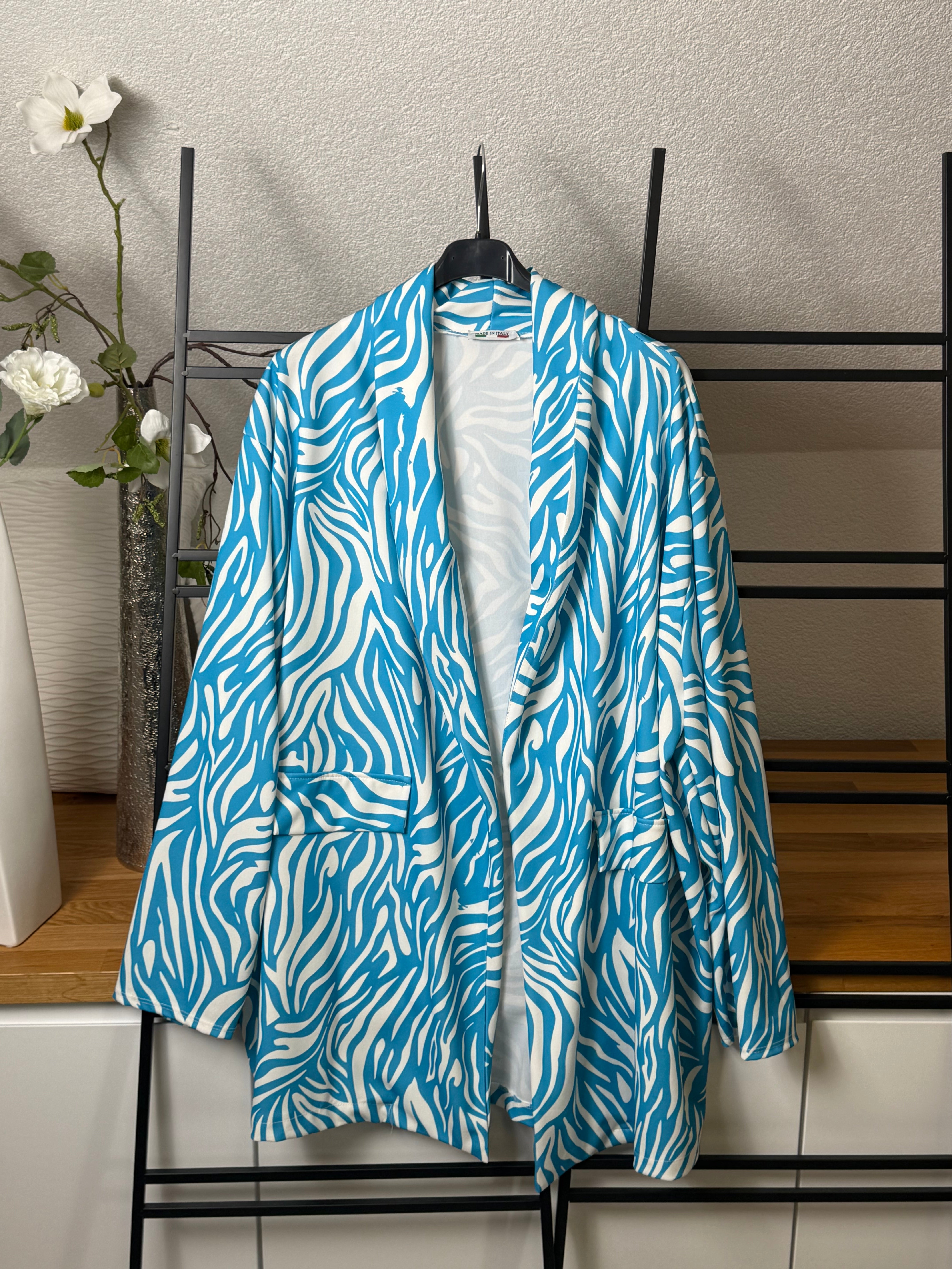 Leichter Long - Blazer „Animal Print“ Einheitsgrösse Gr. 44 - 52 in 3 Farben