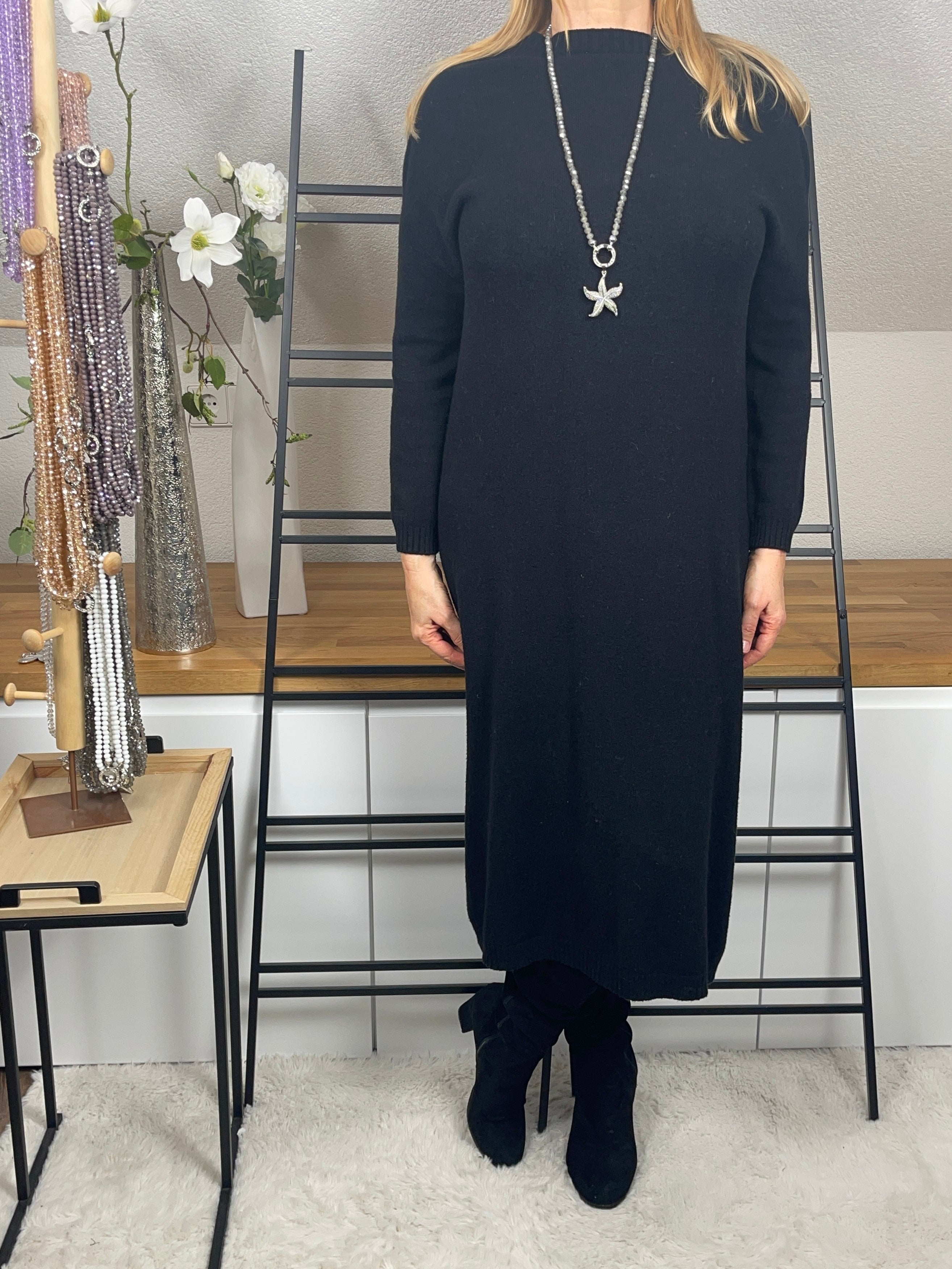 Elegantes Damen- Strick - Kleid Einheitsgröße Gr. 38 - 42 in 4 Farben