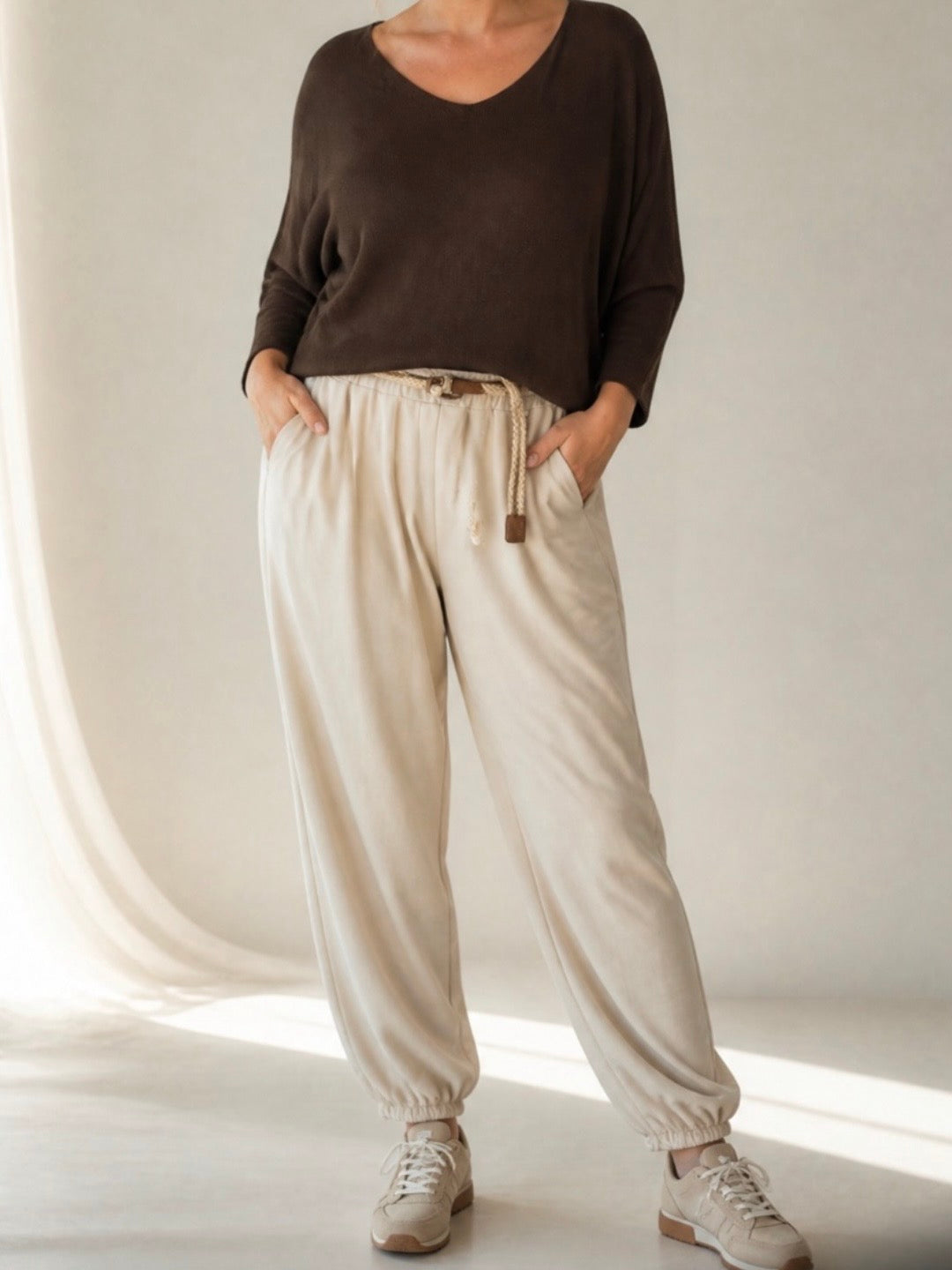 Leichter V - Feinstrick - Pullover in 2 Farben