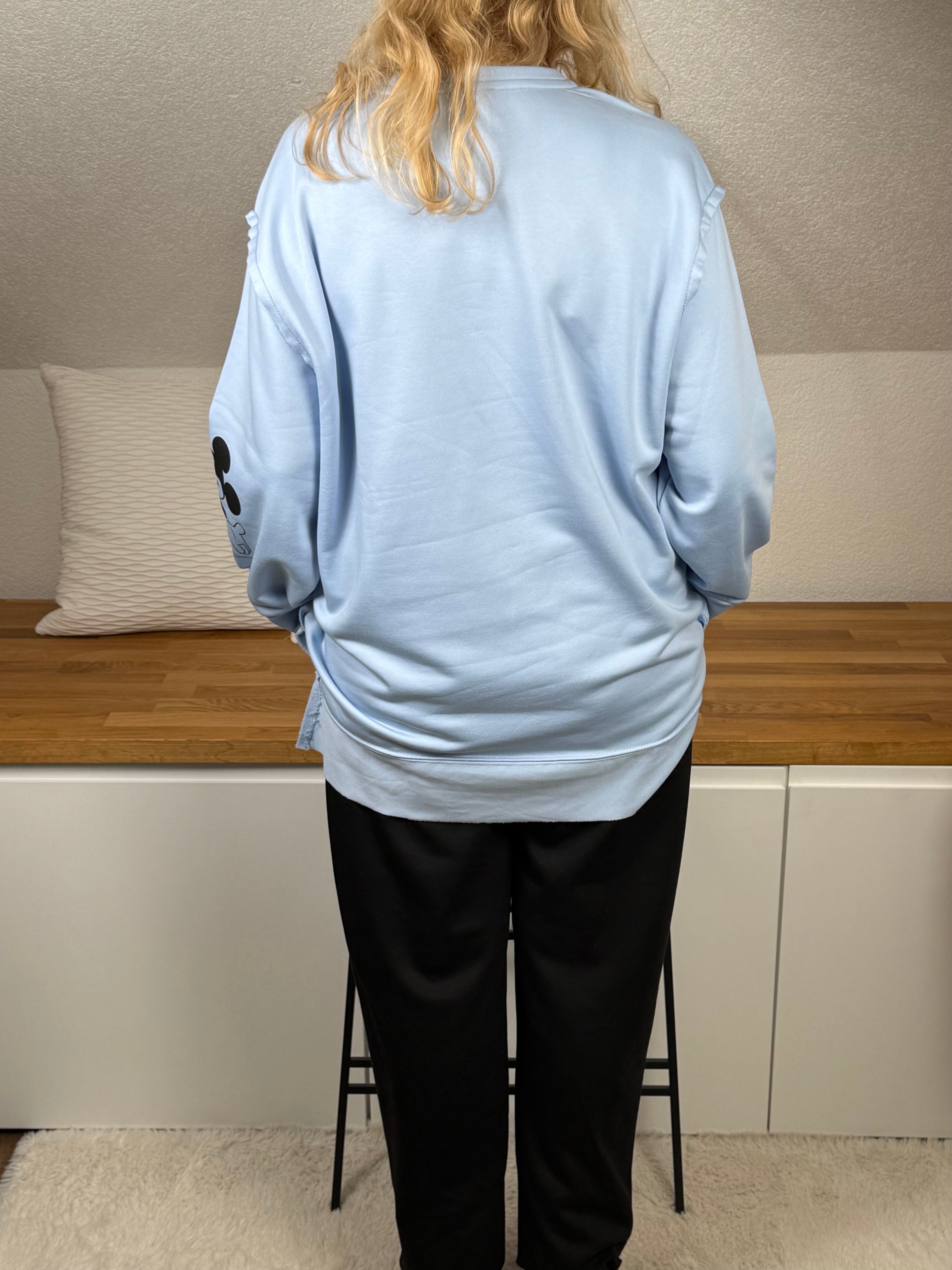 Vintage Pullover „Maus“ mit aufwendigem Print und tollen Details Einheitsgröße Gr. 40 - 44/46 in 4 Farben