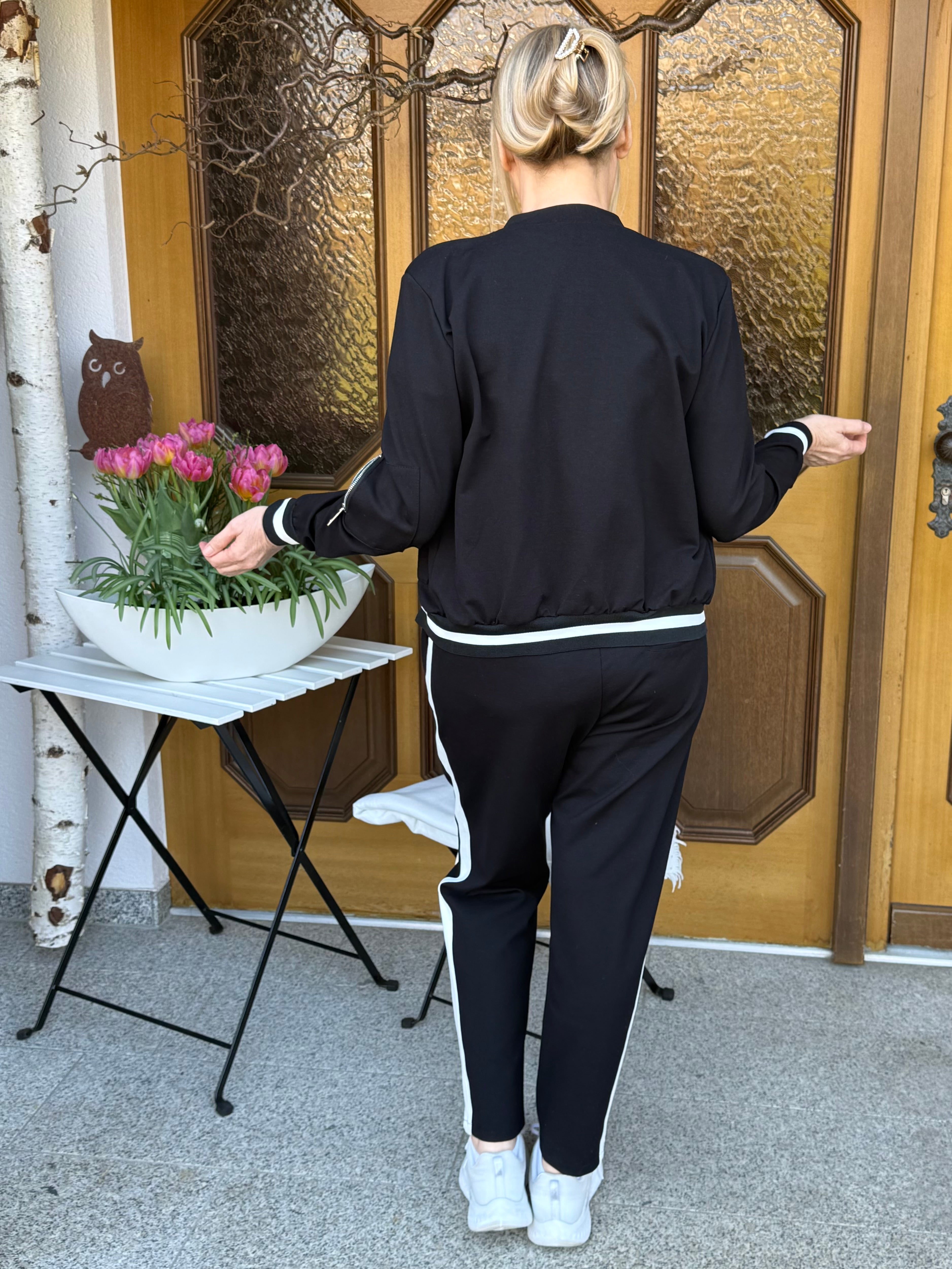 Hochwertiger eleganter Blouson Gr. 36 - 44 in schwarz