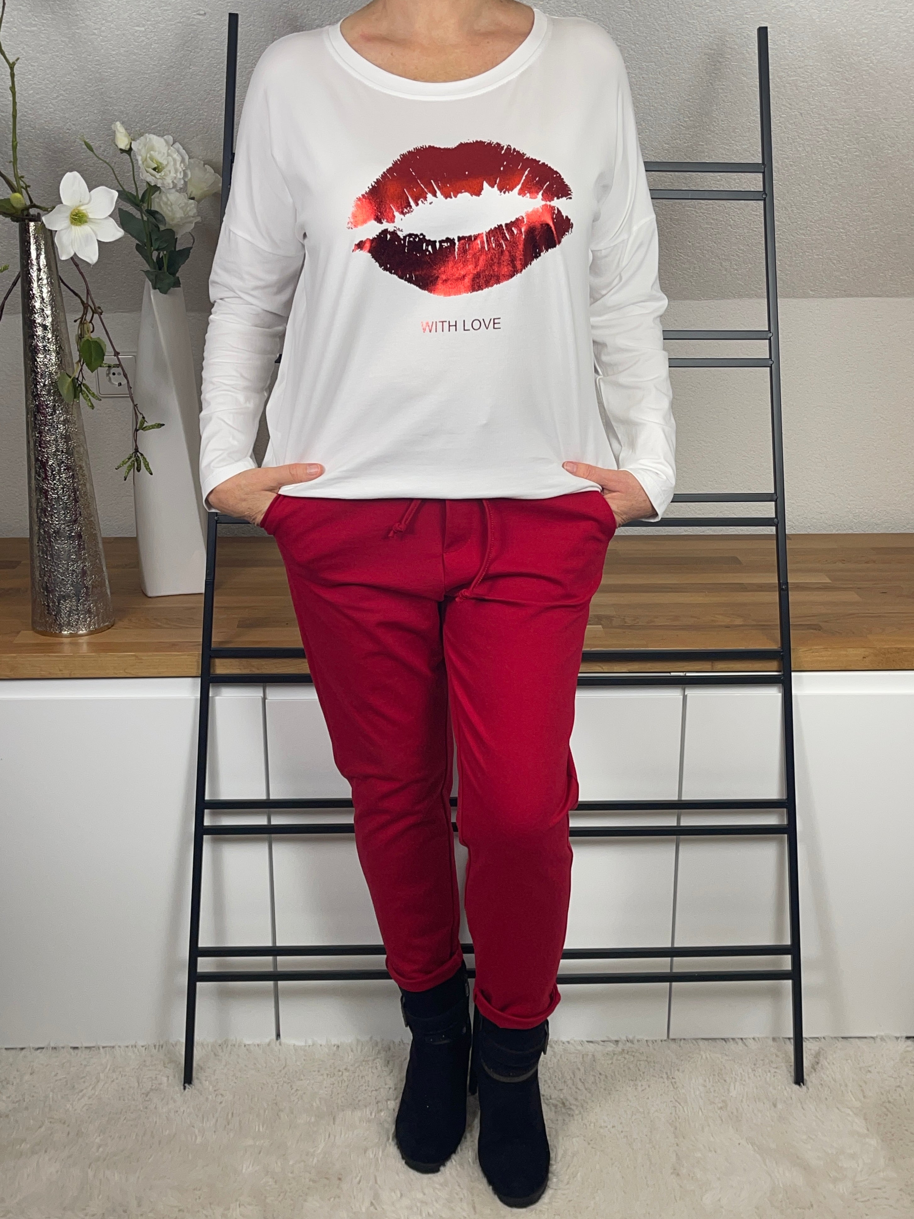 !!!!KEINE RETOURE MÖGLICH!!!! Damen - Shirt „Lippe“ in weiss