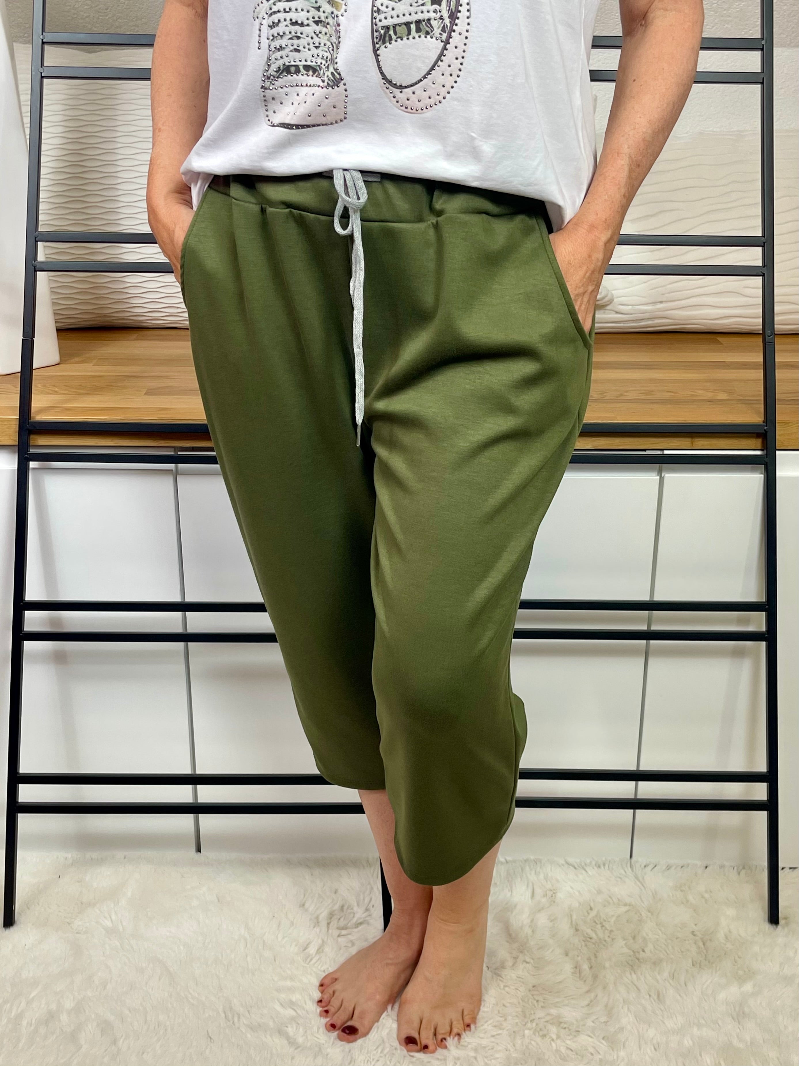 Damen 3/4 Jogpant „Fluffi“ Einheitsgrösse Gr. 42 - 48 in 10 Farben