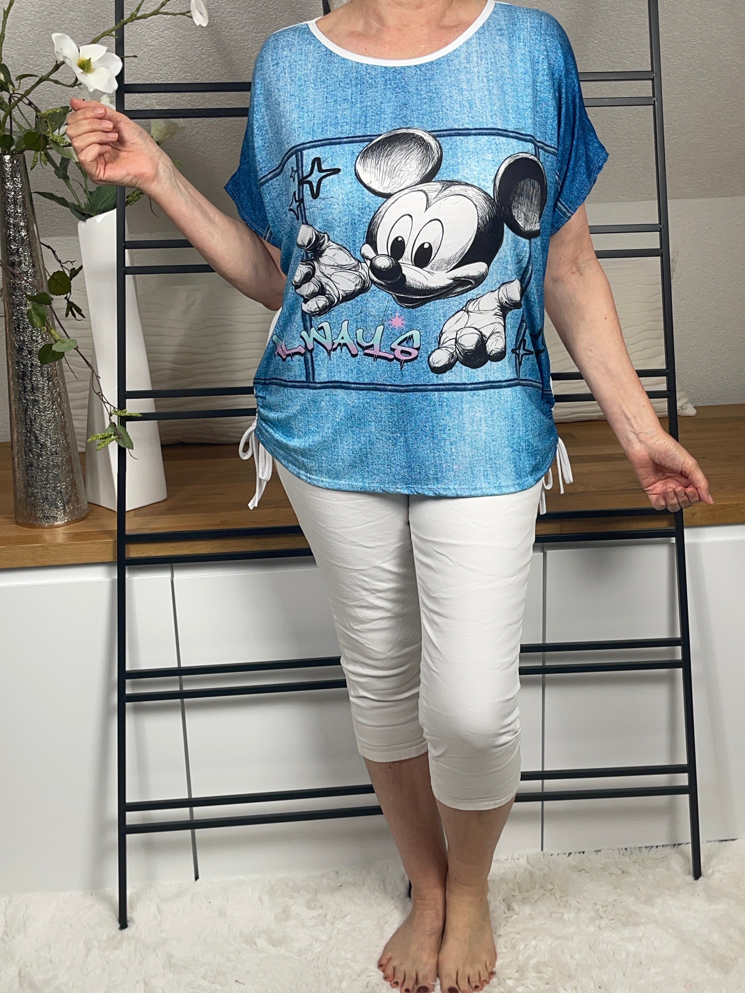!!!!KEINE RETOURE MÖGLICH!!!! Damen - T - Shirt „Mickey“ Einheitsgrösse Gr. 38 - 44 in 3 Varianten