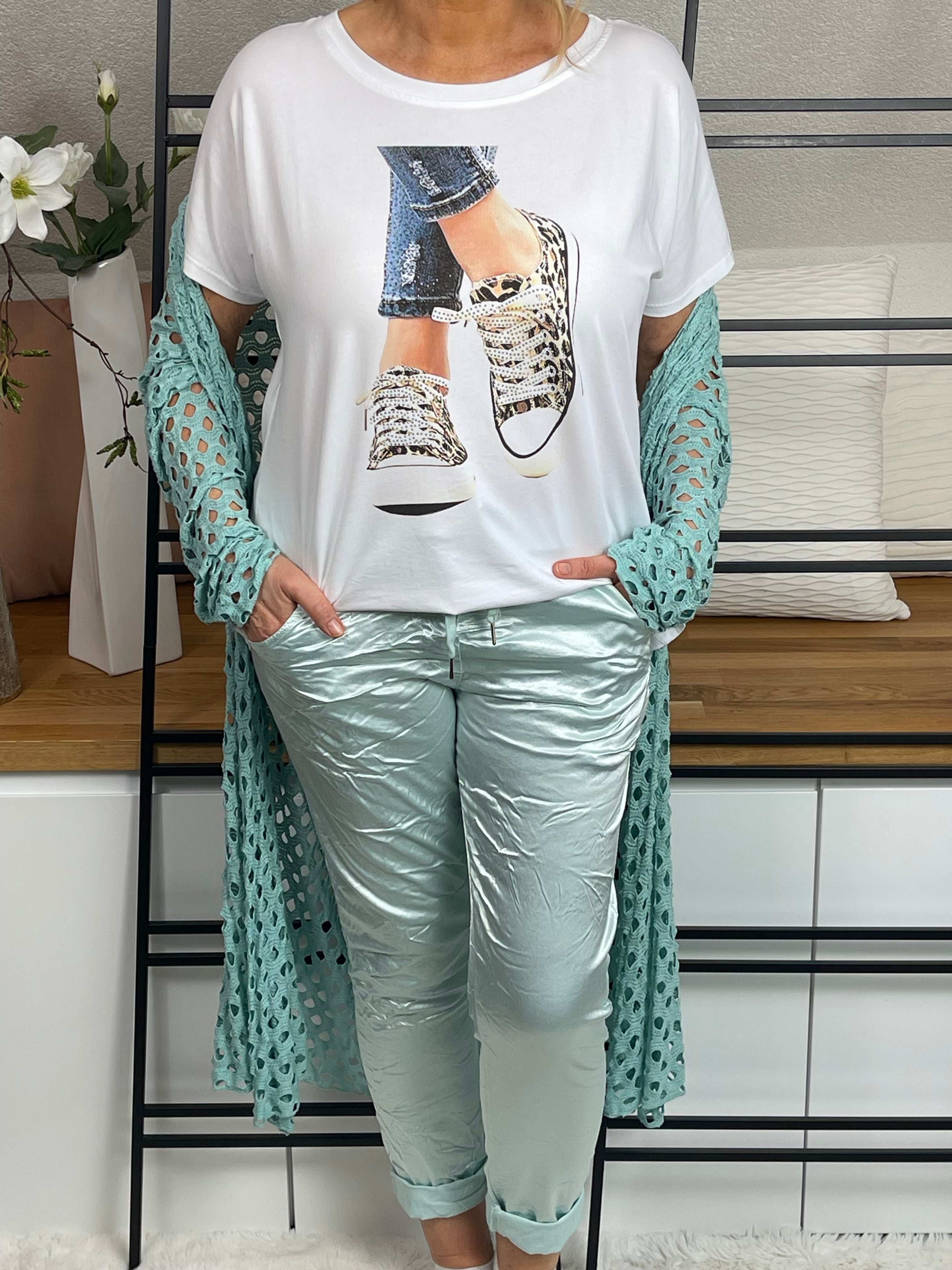 !!!!KEINE RETOURE MÖGLICH!!!! T - Shirt „Sneaker“ Einheitsgrösse Gr. 36 - 42/44 in 5 Farben