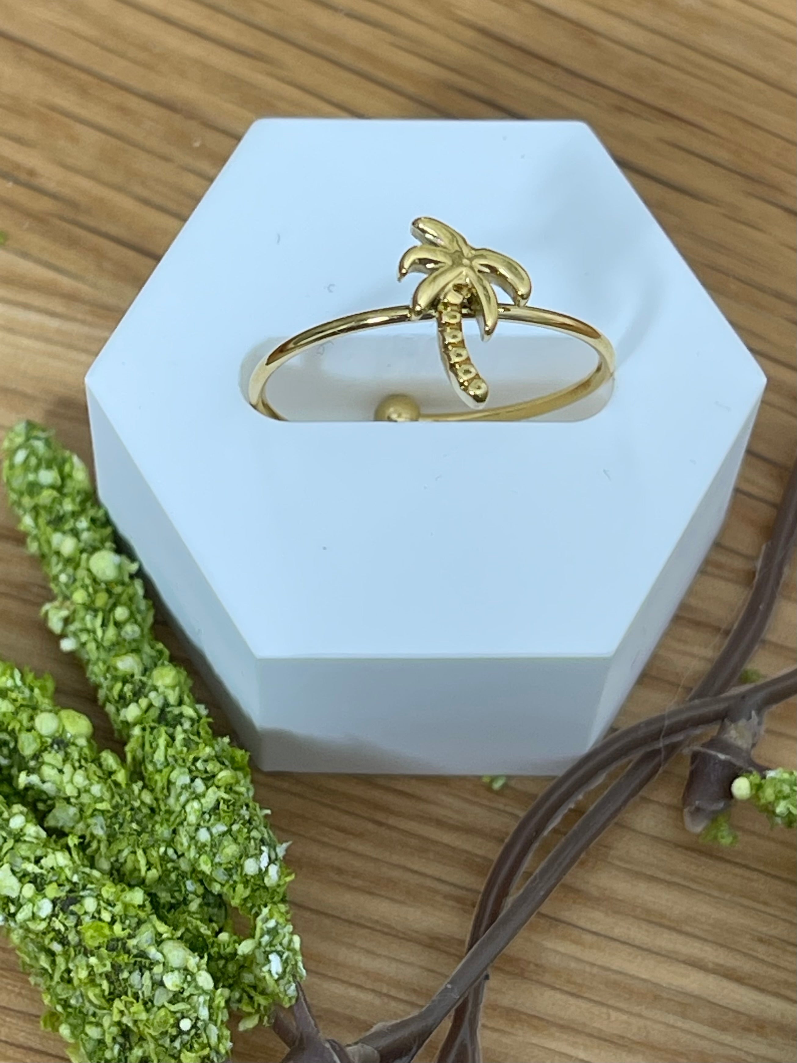 Verstellbarer Edelstahl Fingerring „Maritim“ in gold, verschiedene Modelle