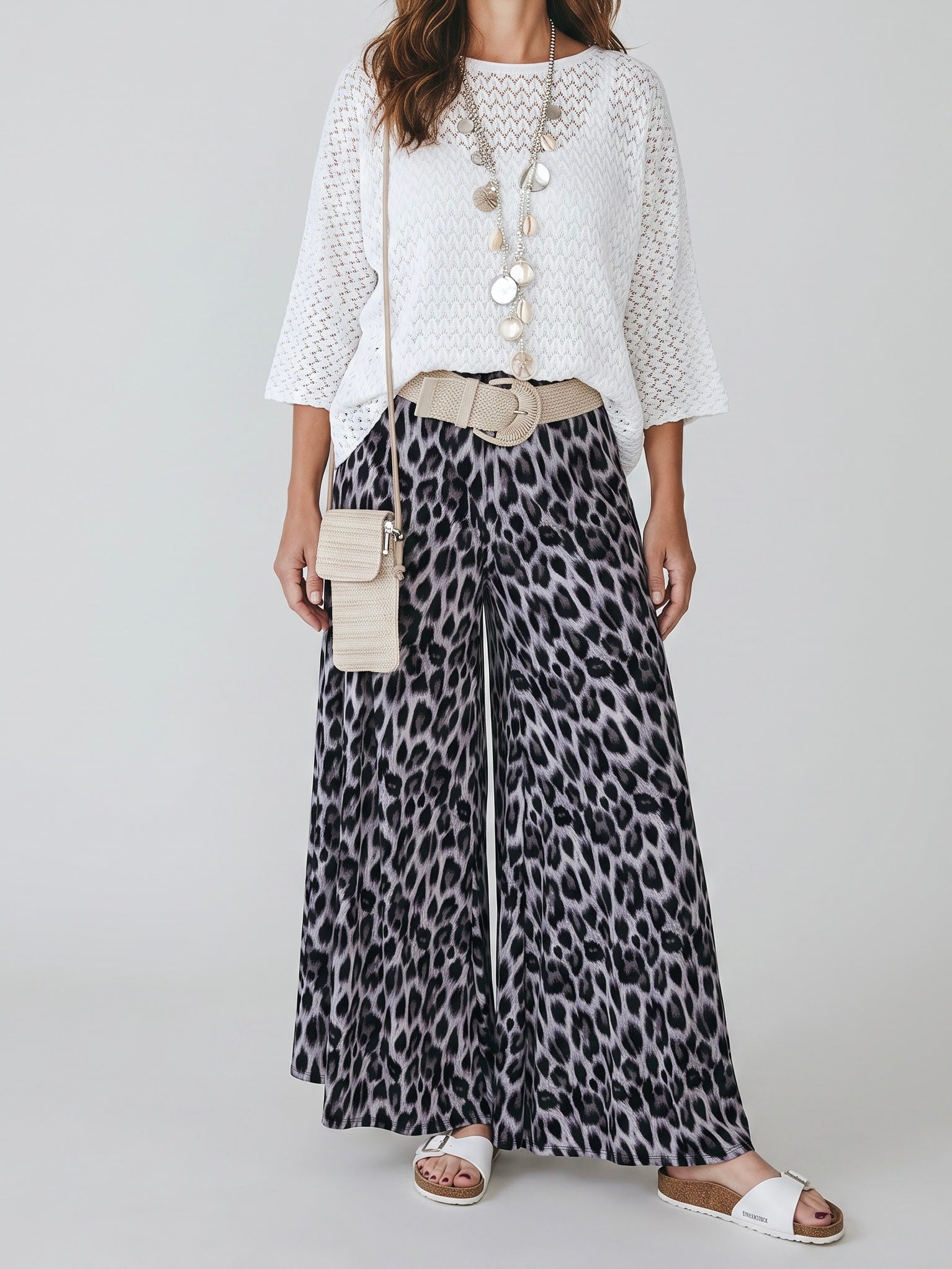 Sommerliche Statement - Hose mit „Wow-Print“ in Leo - Optik