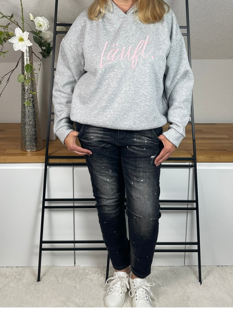 !!!!Keine RETOURE MÖGLICH!!! Hoodie „Läuft“ Einheitsgrösse Gr. 36 - 44