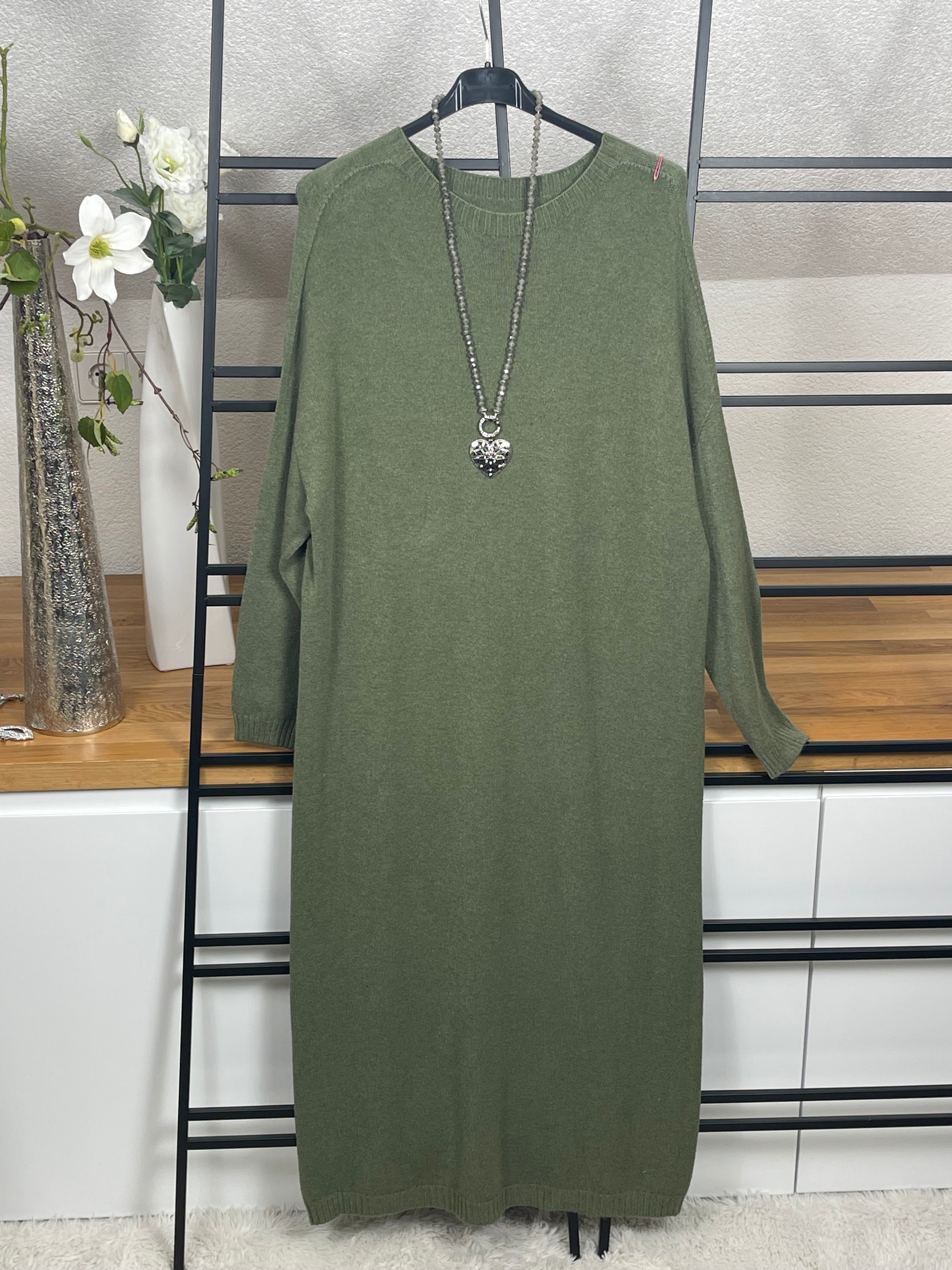 Elegantes Damen Feinstrick - Kleid Einheitsgröße Gr. 38 - 42 in 3 Farben