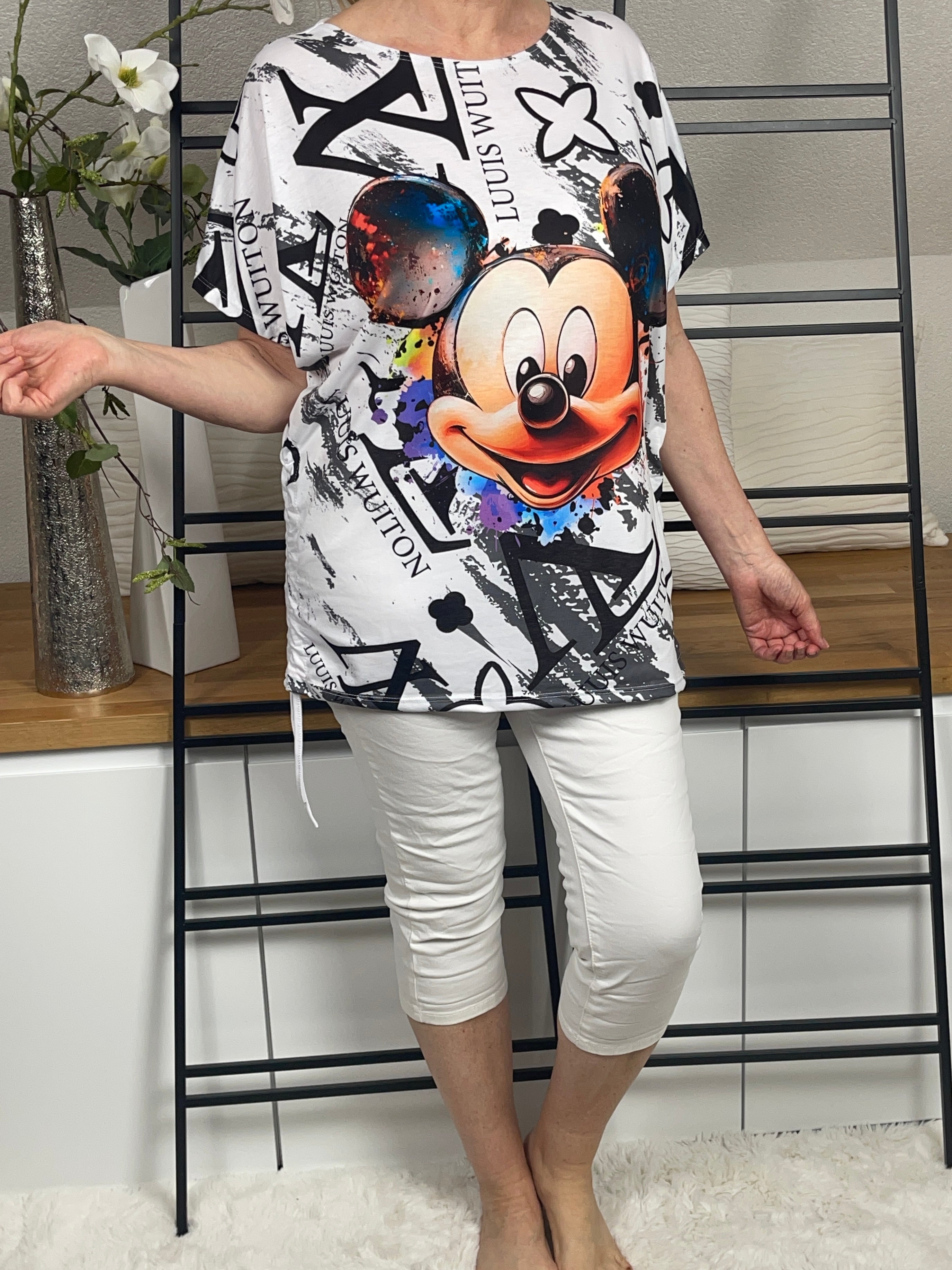 !!!!KEINE RETOURE MÖGLICH!!!! Damen - T - Shirt „Mickey“ Einheitsgrösse Gr. 38 - 44 in 3 Varianten