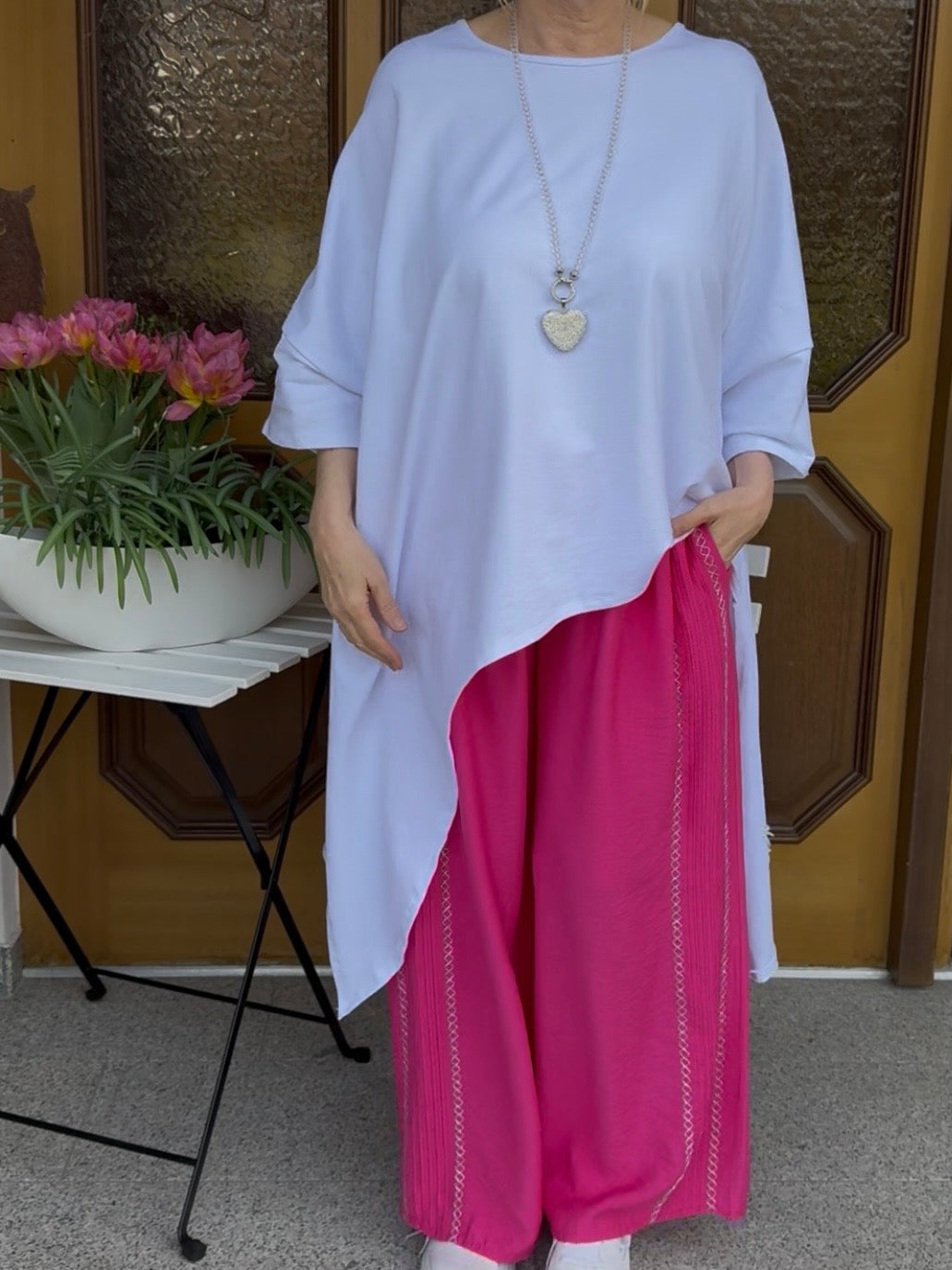 Raffinierte Tunika Einheitsgrösse Gr. 42 - 50 in 2 Farben