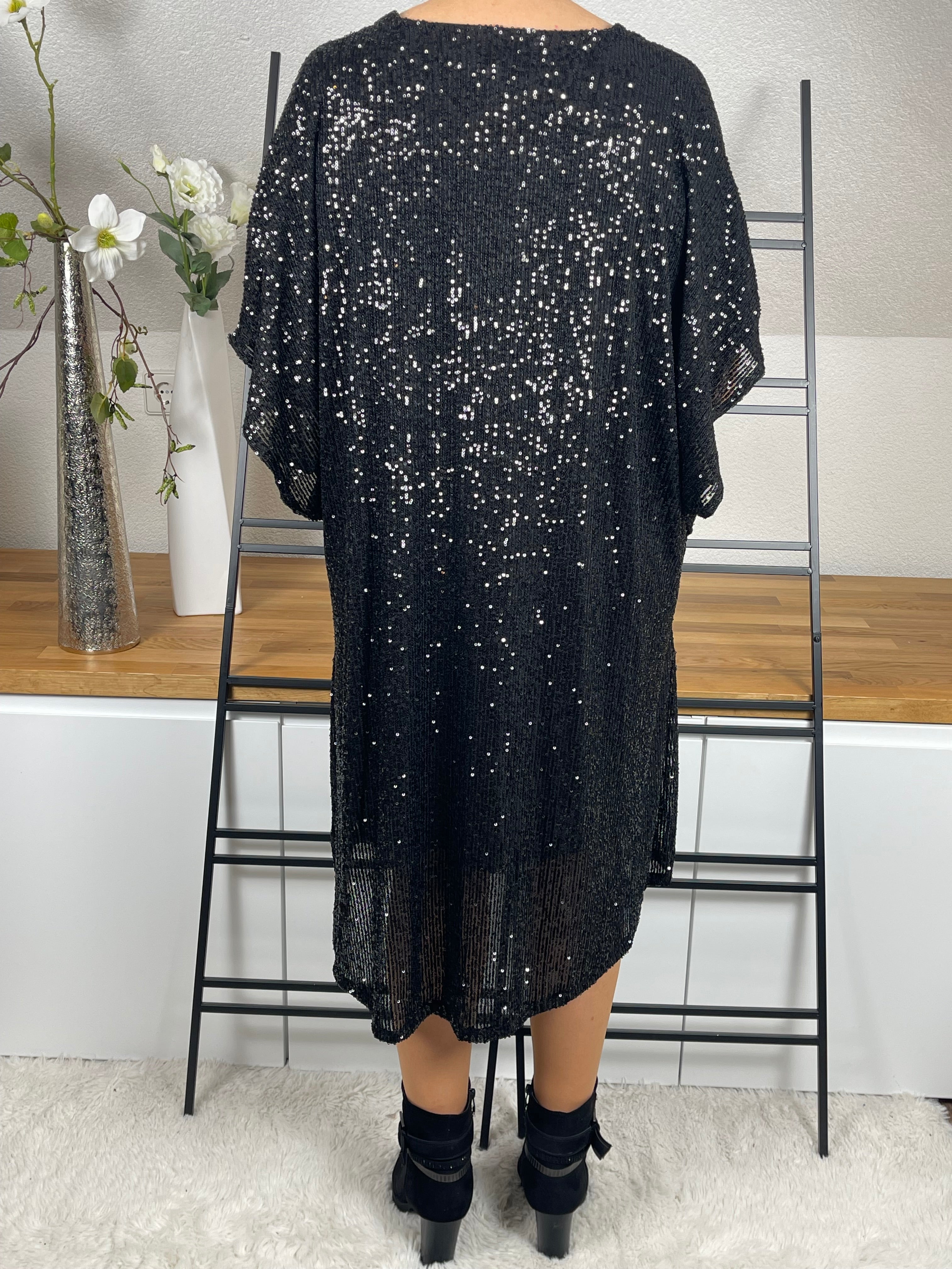 Elegantes Damen - Paillettenkleid Einheitsgröße Gr. 42 - 46/48 in 3 Farben