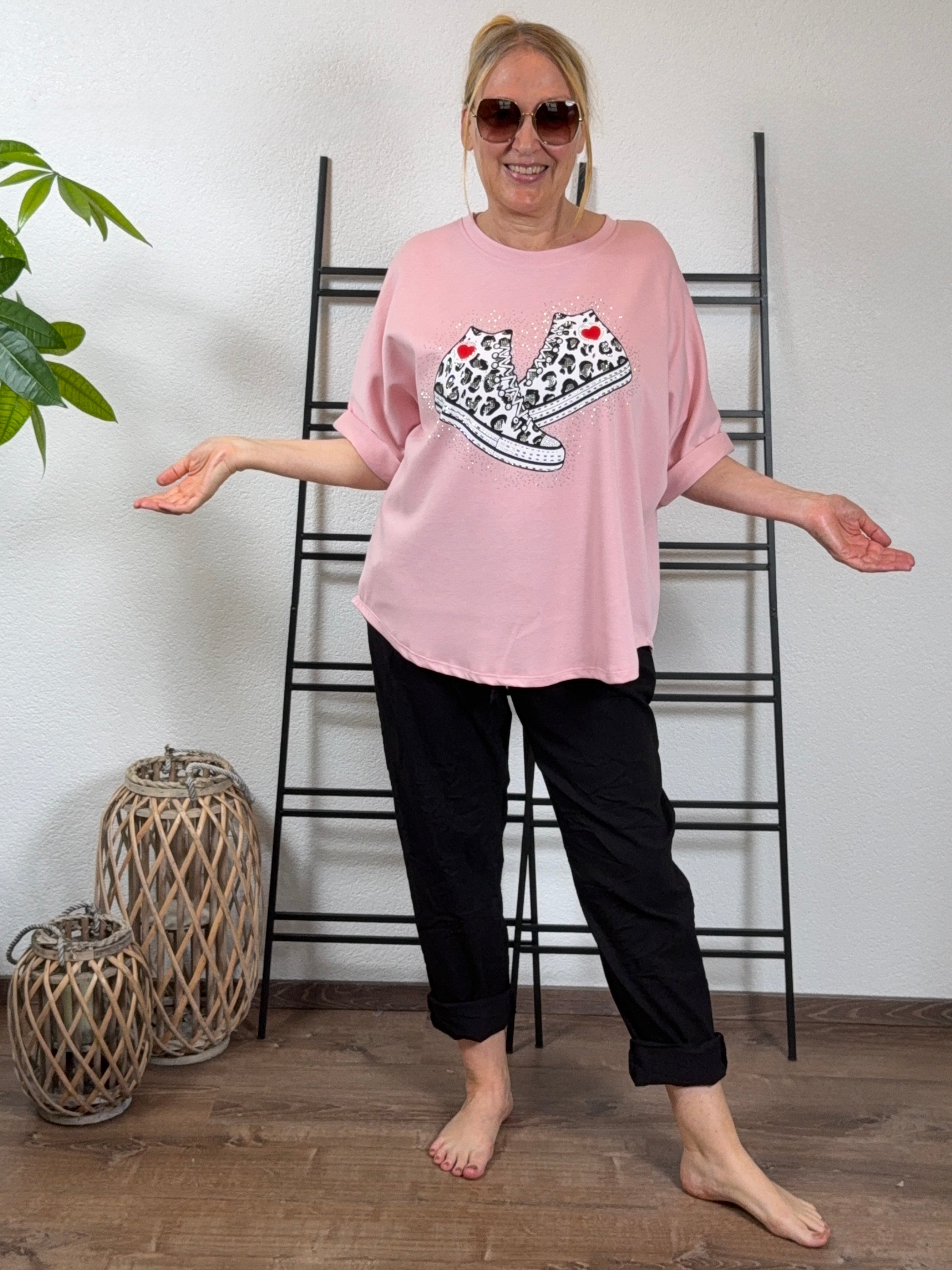Glam „Fluffi“ Shirt in Sweat-Qualität Einheitsgröße Gr. 40 - 46 in 2 Farben