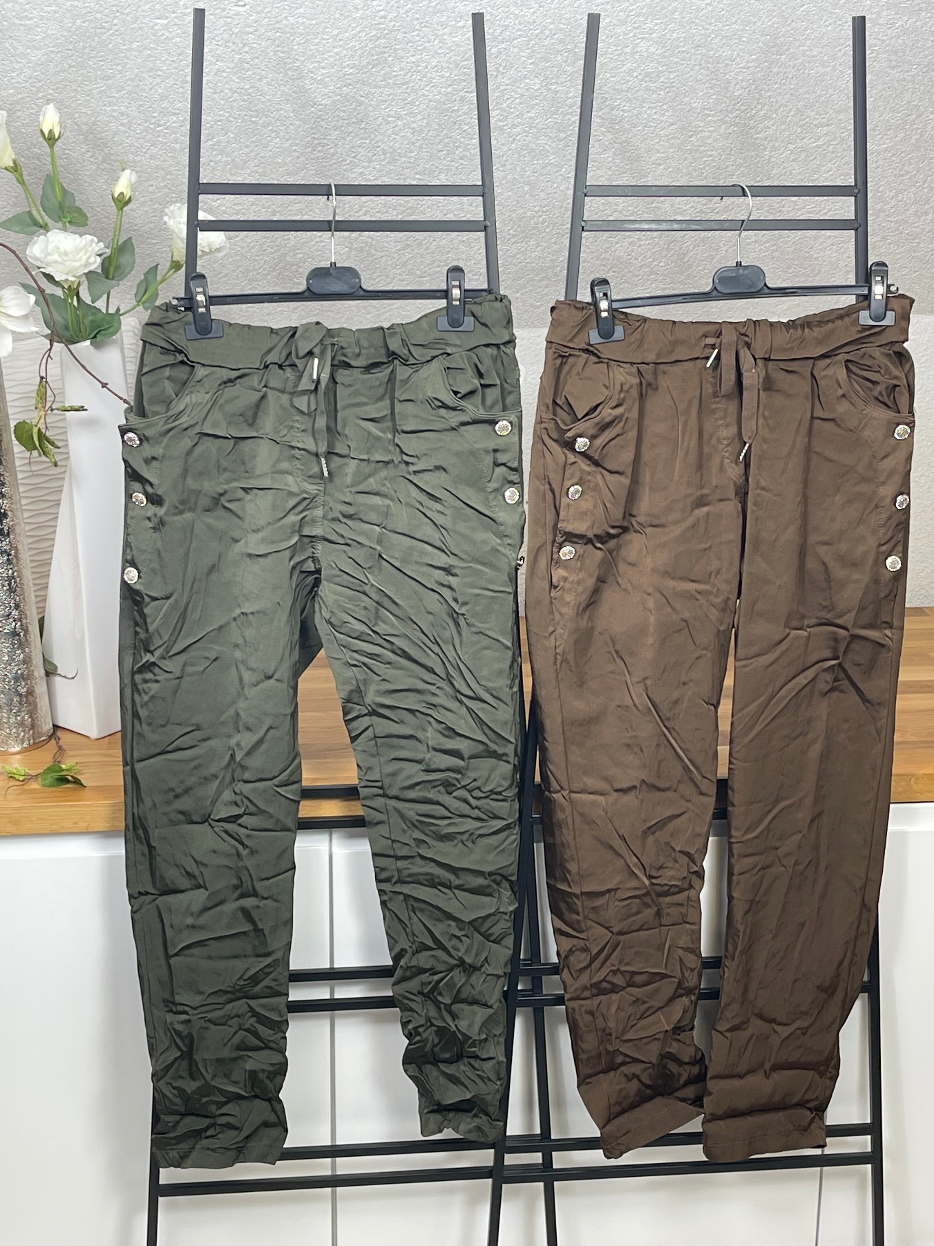 Damen - Jogpant „Shiney“ Einheitsgrösse Gr. 42 - 48+ in 4 Farben