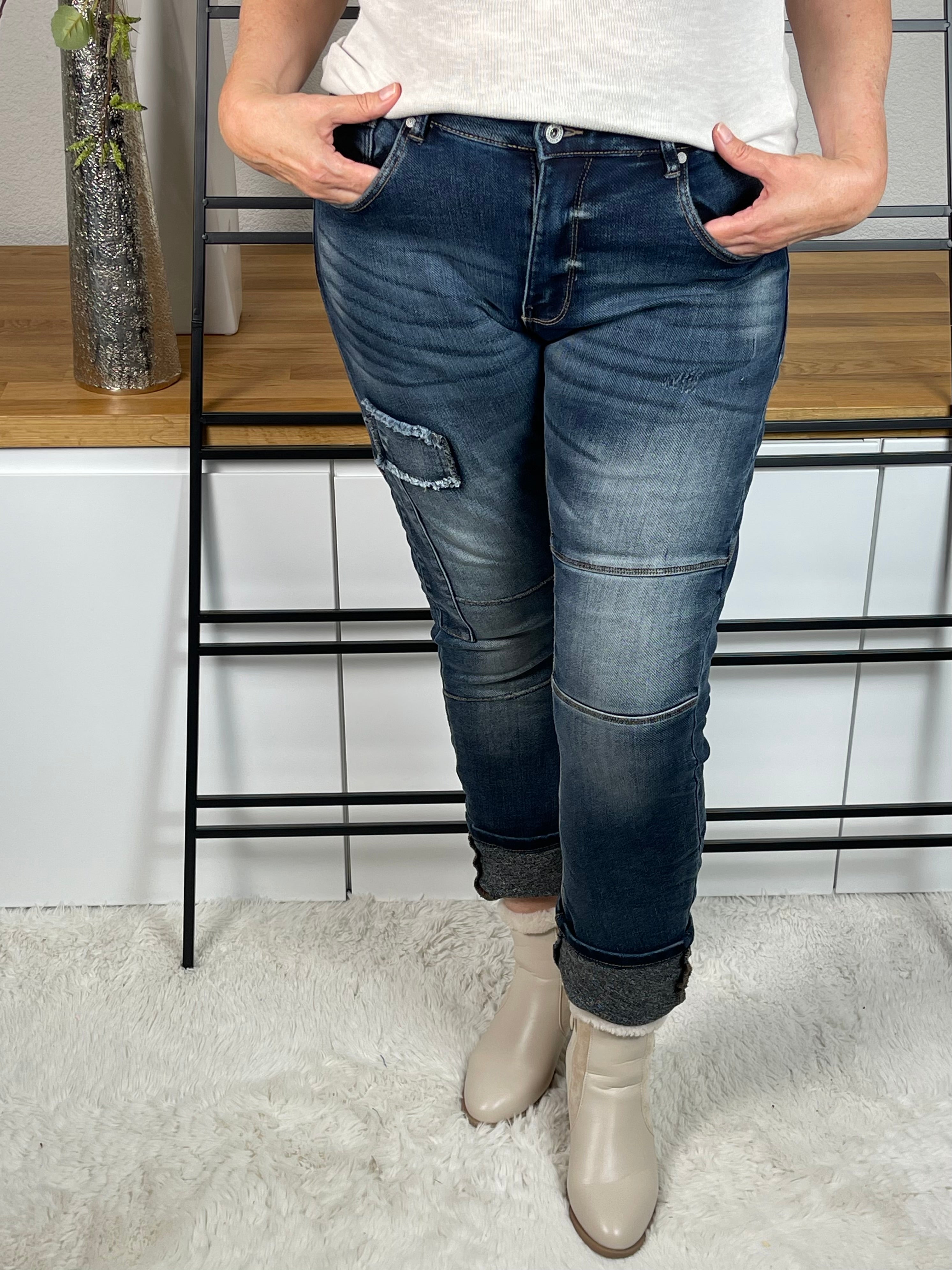 !!!!KEINE RETOURE MÖGLICH!!!!Boyfriend - Jeans „DarkBlue“ Gr. 36 - 44