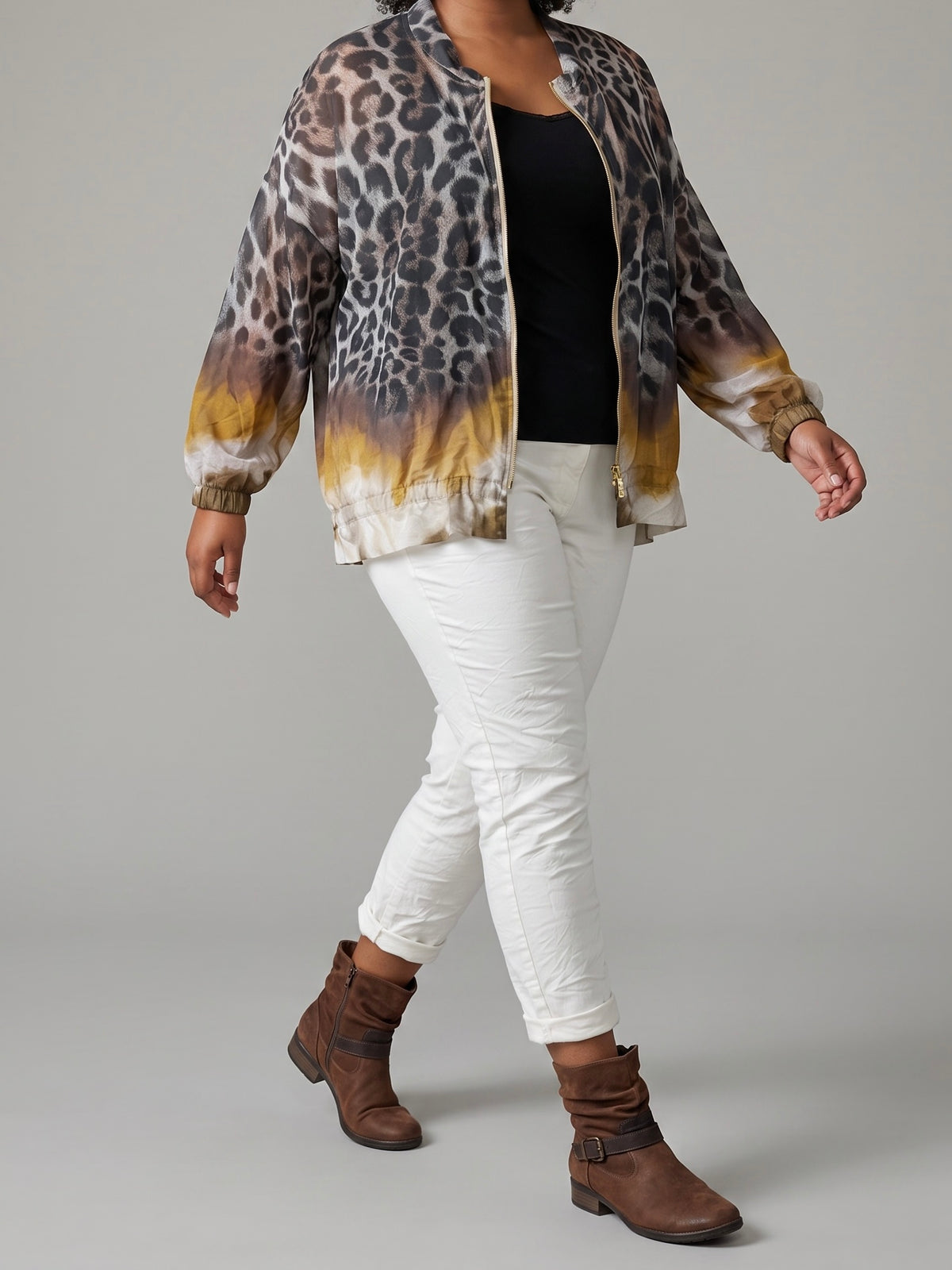 Elegante Blusen - Jacke mit „Animal Print“ in 3 Varianten