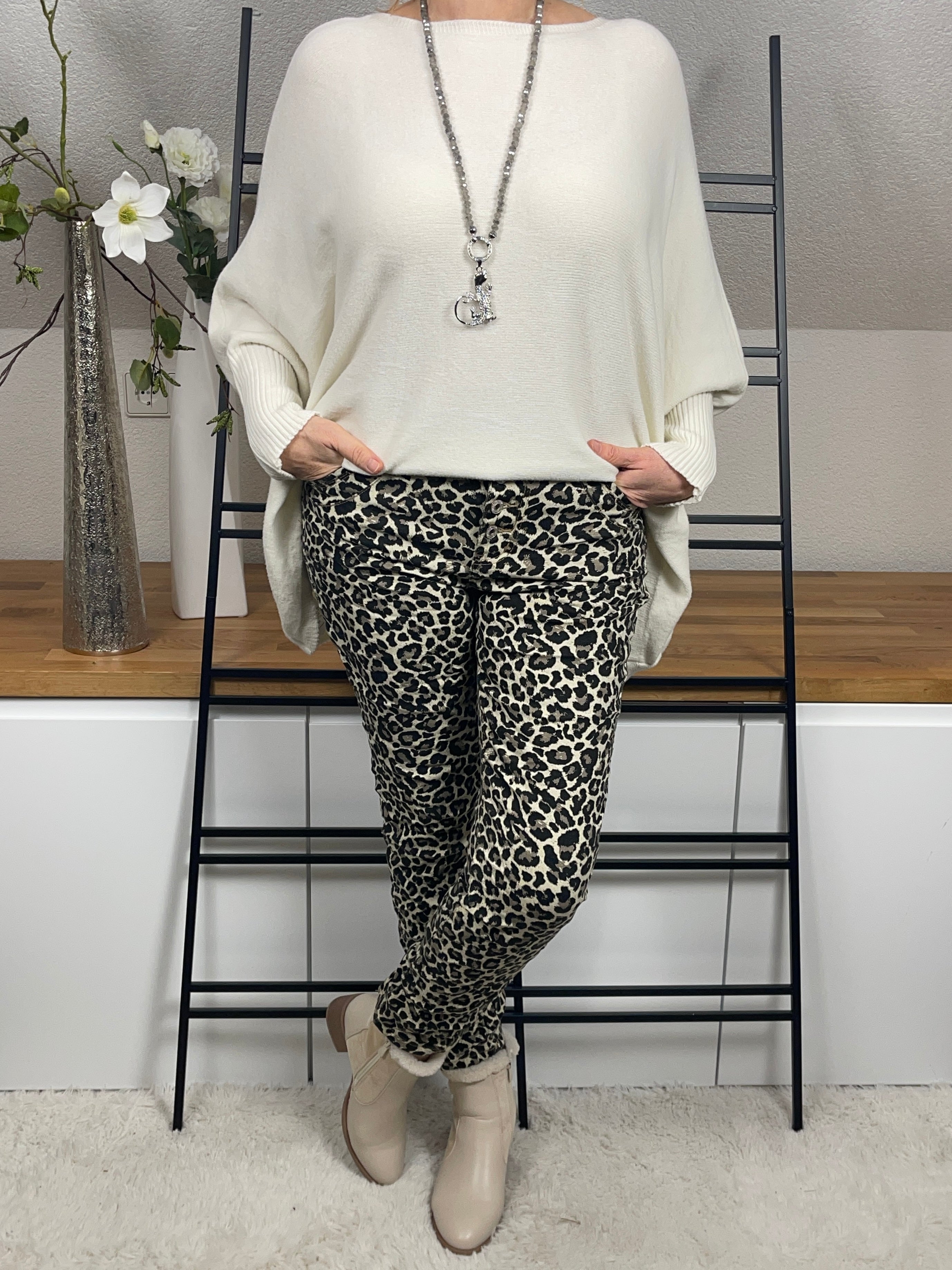 Damen - Jeans „Animal Print“ Look