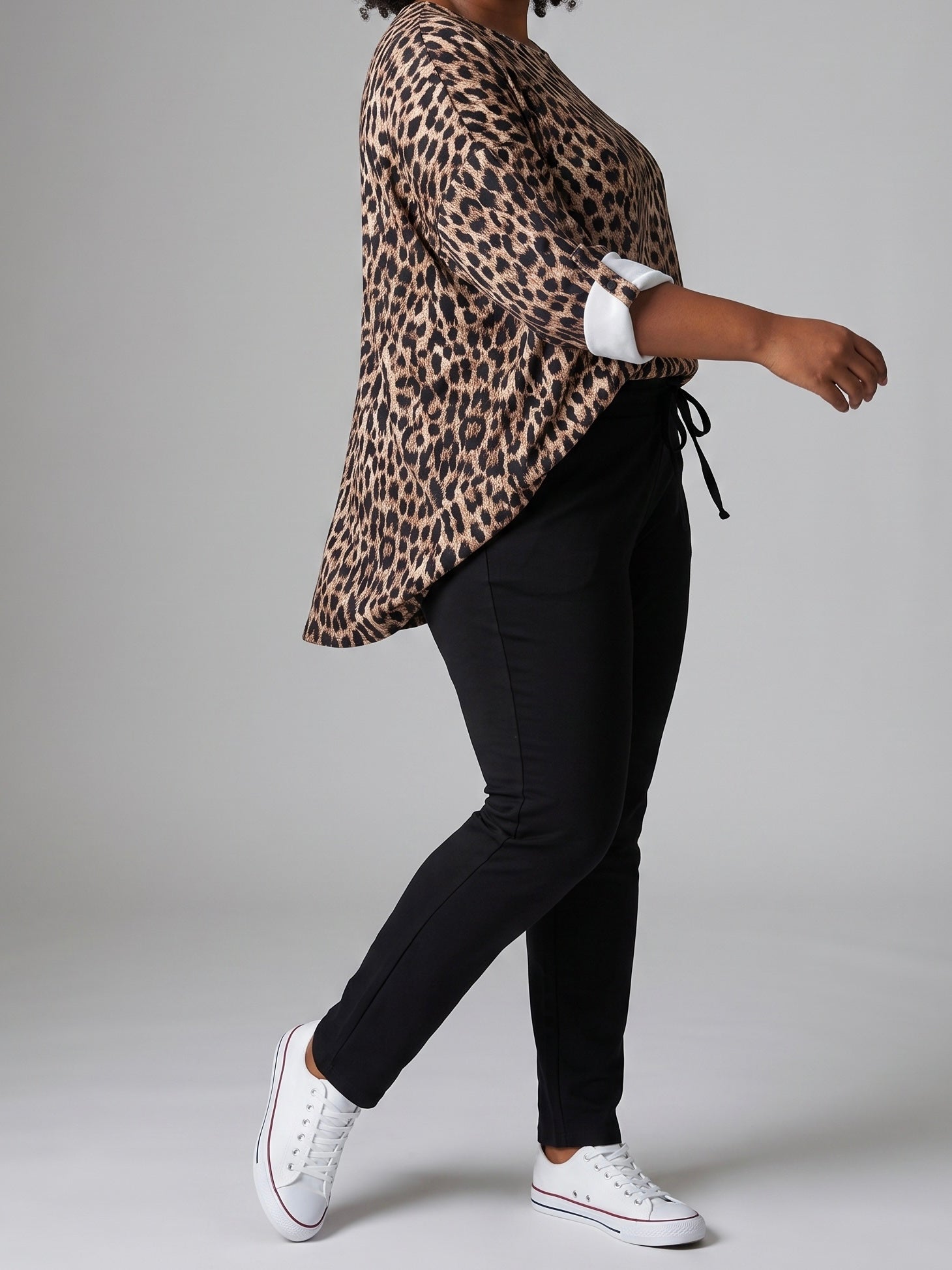 Elegantes Shirt mit „Animal Print“ in weiß - braun - schwarz