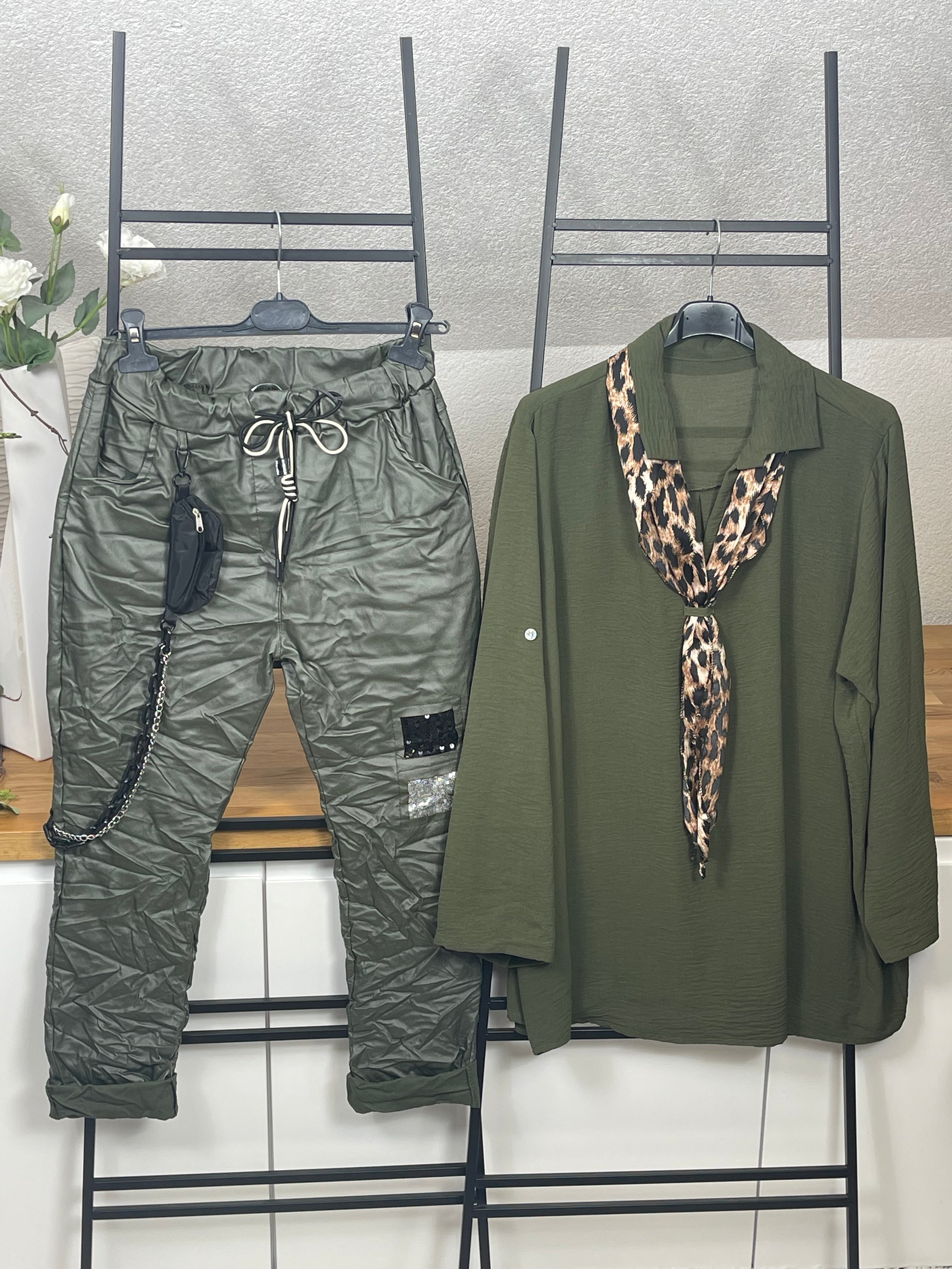 Damen Jogpant „Lovely“ Kunstleder Gr. 38 - 42 in 6 Farben