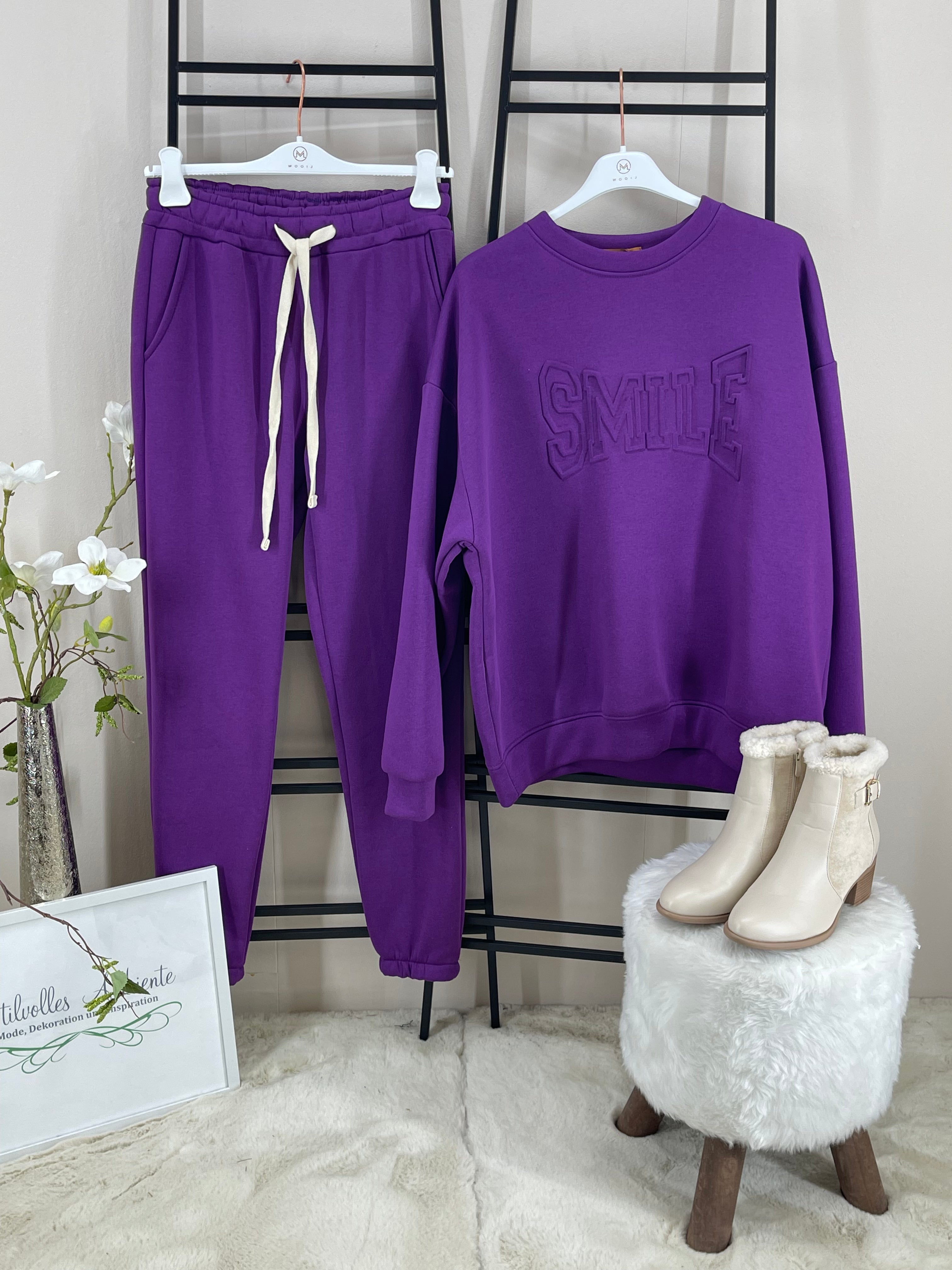 2 tlg. Kombi „Smile“  Einheitsgröße Gr. 36 - 42 in 5 Farben