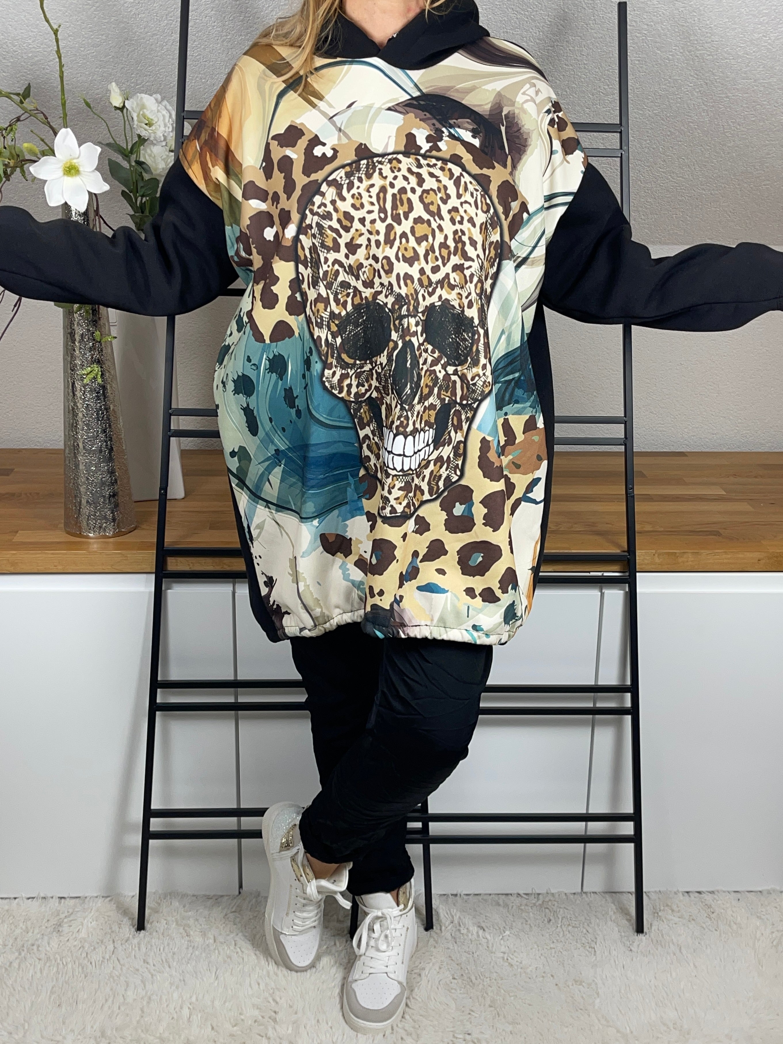 Hoodie „Totenkopf“ „Alfredo“ Einheitsgrösse Gr. 40 - 48