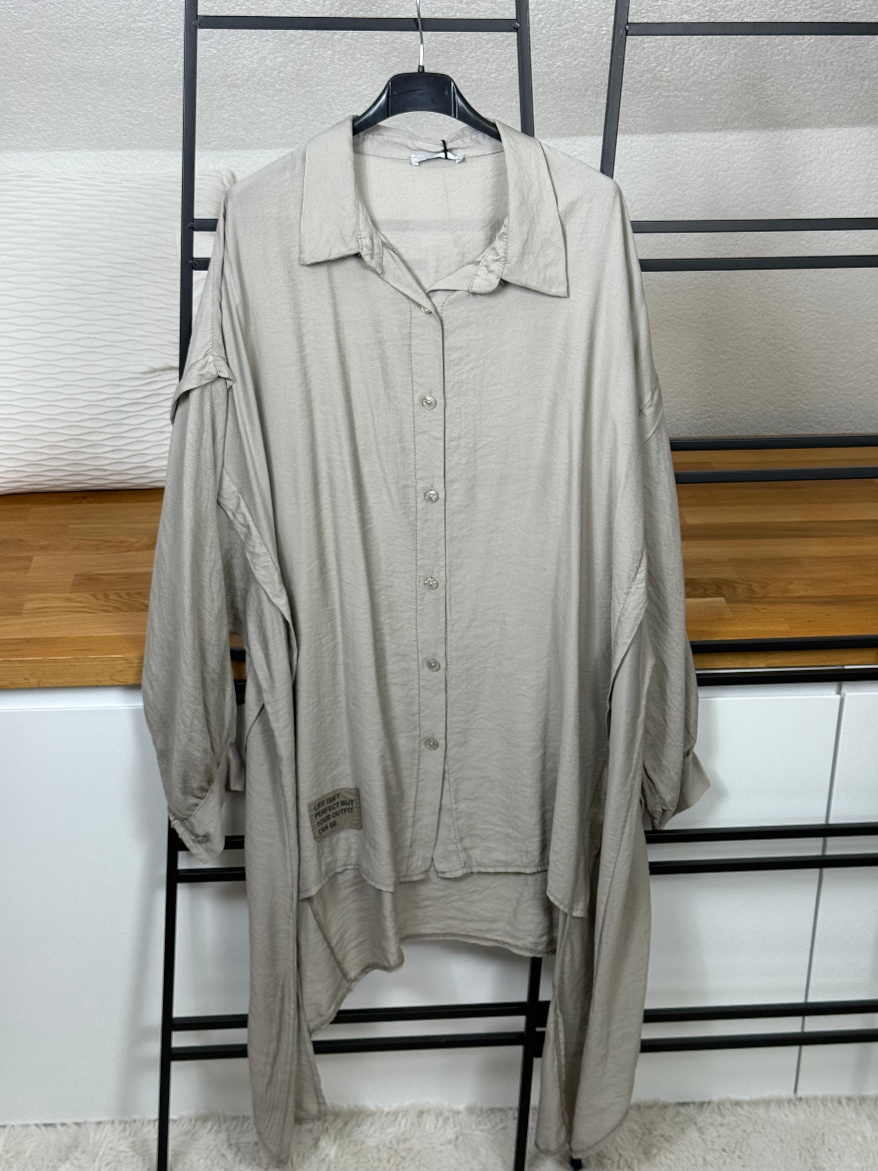 Damen Longbluse Einheitsgröße Gr. 40 - 46 in 2 Farben