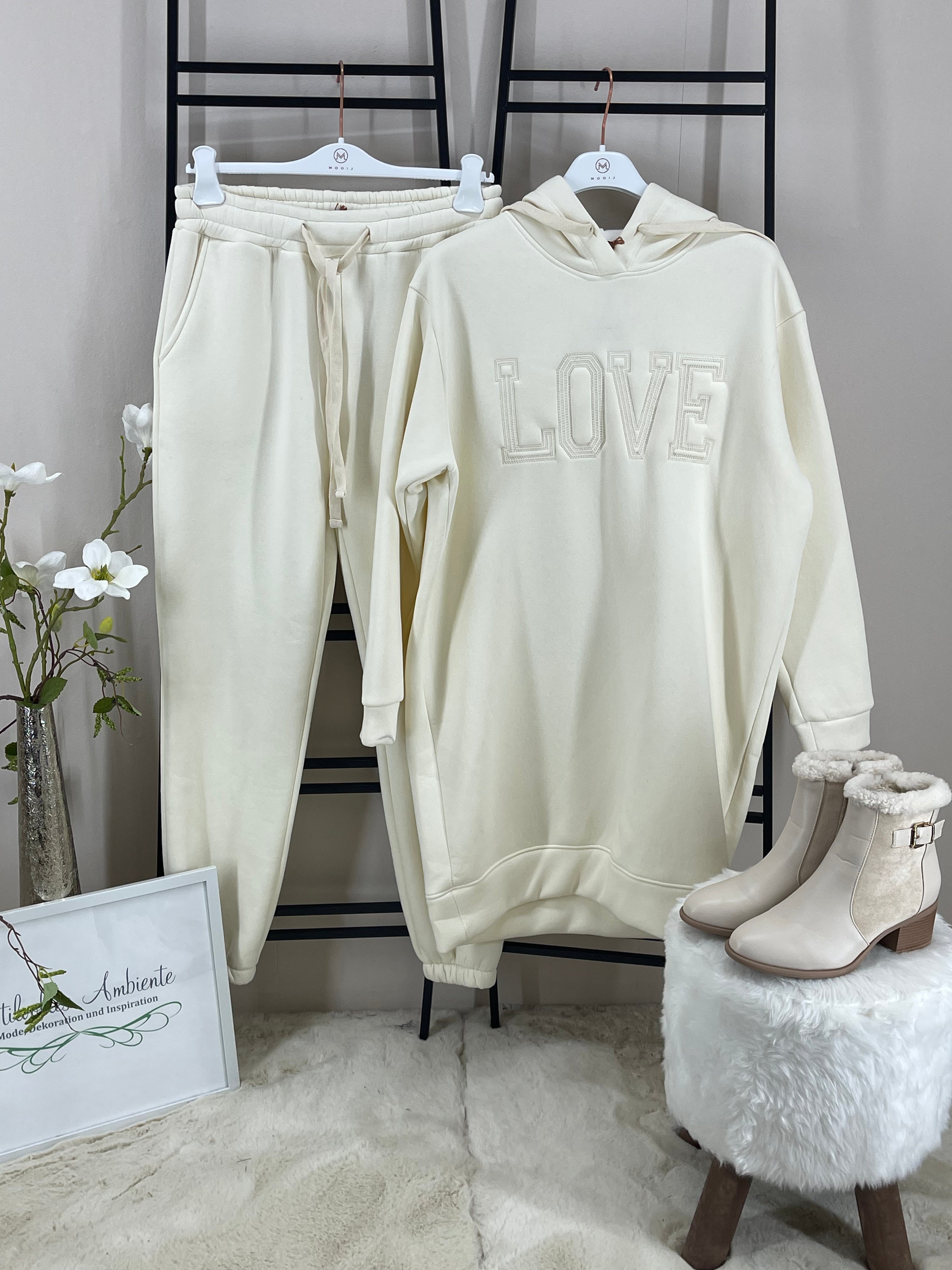 !!!!Keine RETOURE MÖGLICH!!! Hoodie - Kleid „Love“ Einheitsgrösse Gr. 36 - 42