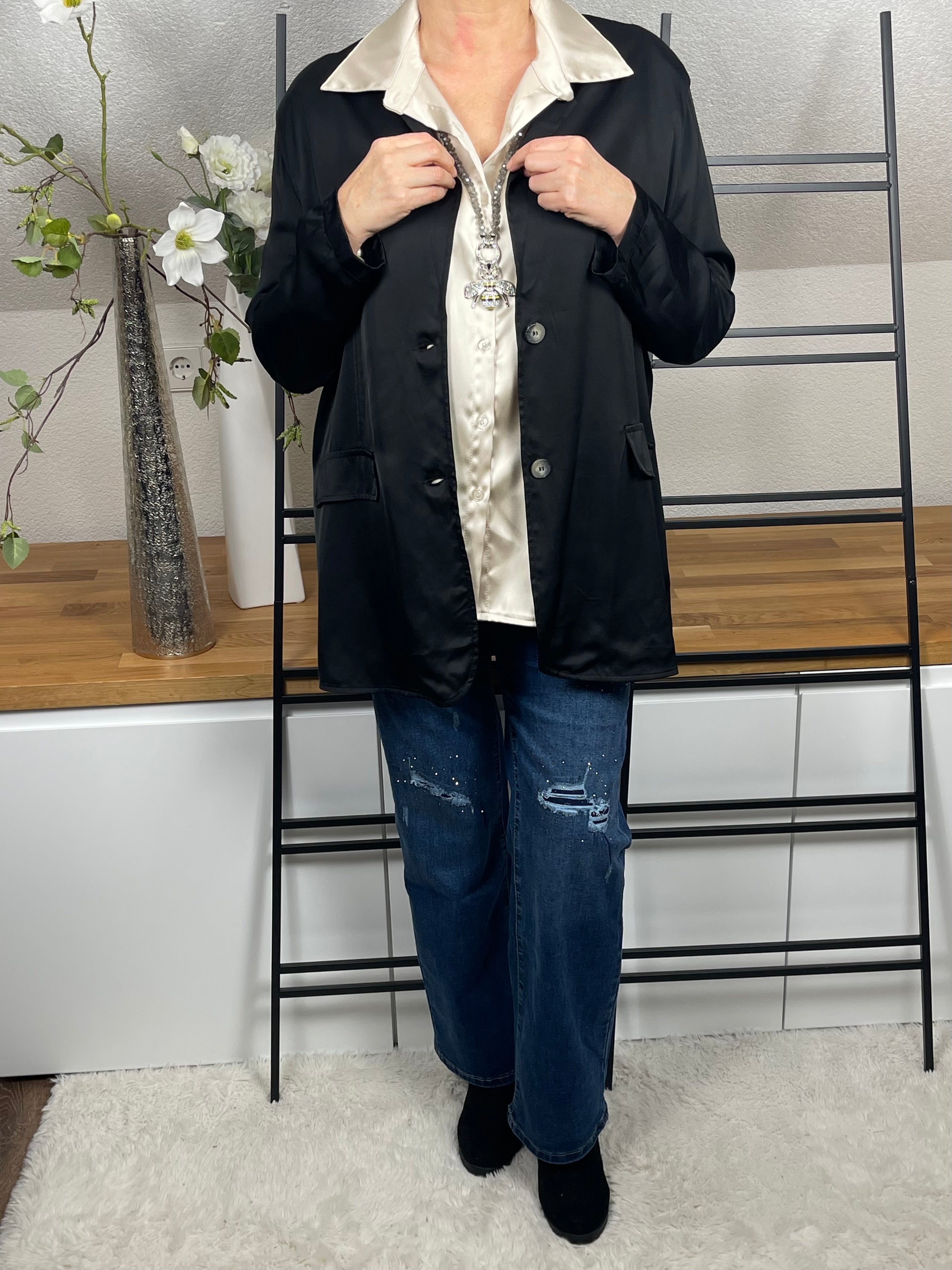 !!!AKTION!!!                            Blazer „Satin“ von „Esvivid“ Einheitsgröße Gr. 38 - 44