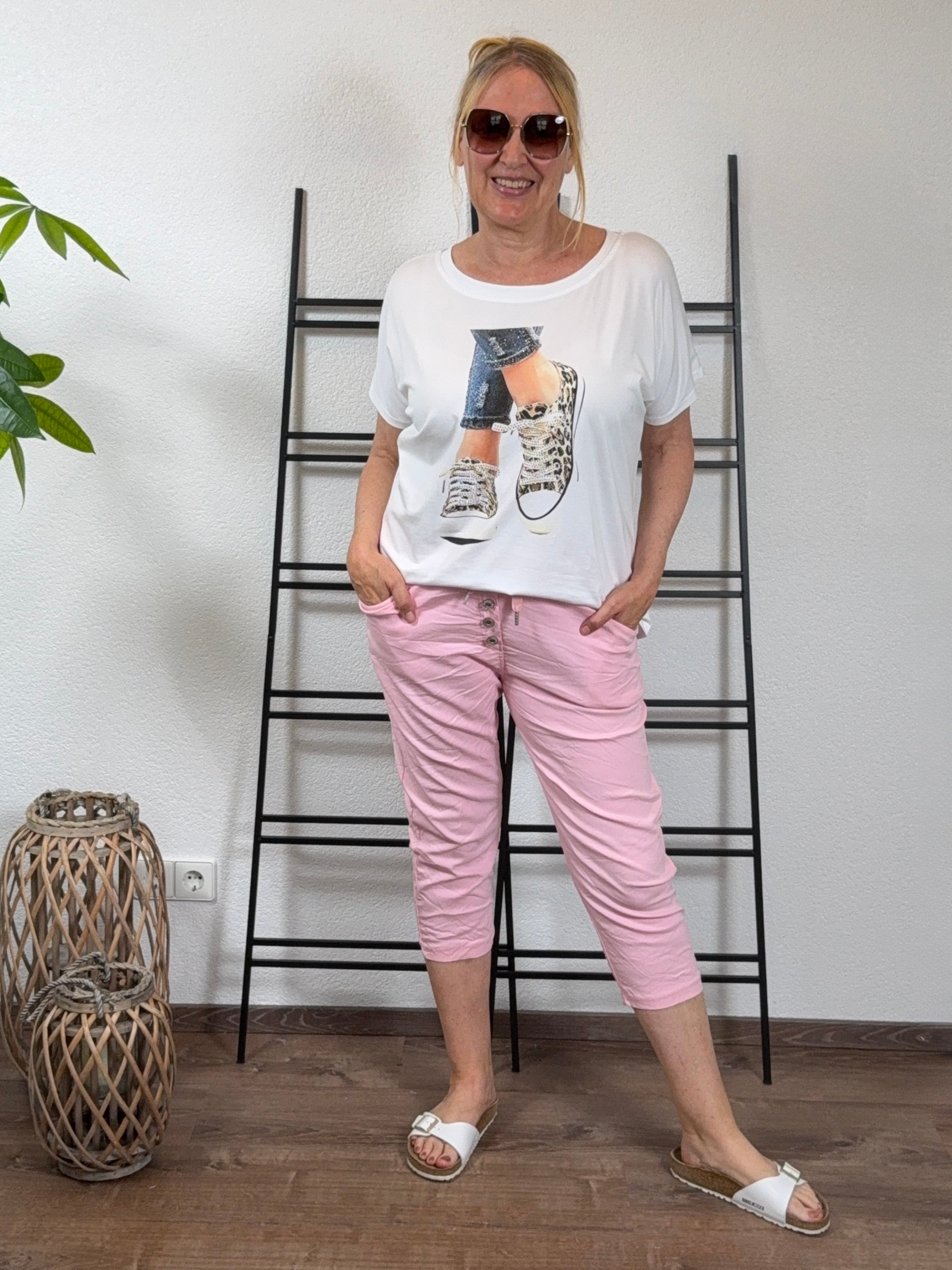 T - Shirt „Sneaker“ Einheitsgrösse Gr. 38 - 44 in 2 Farben