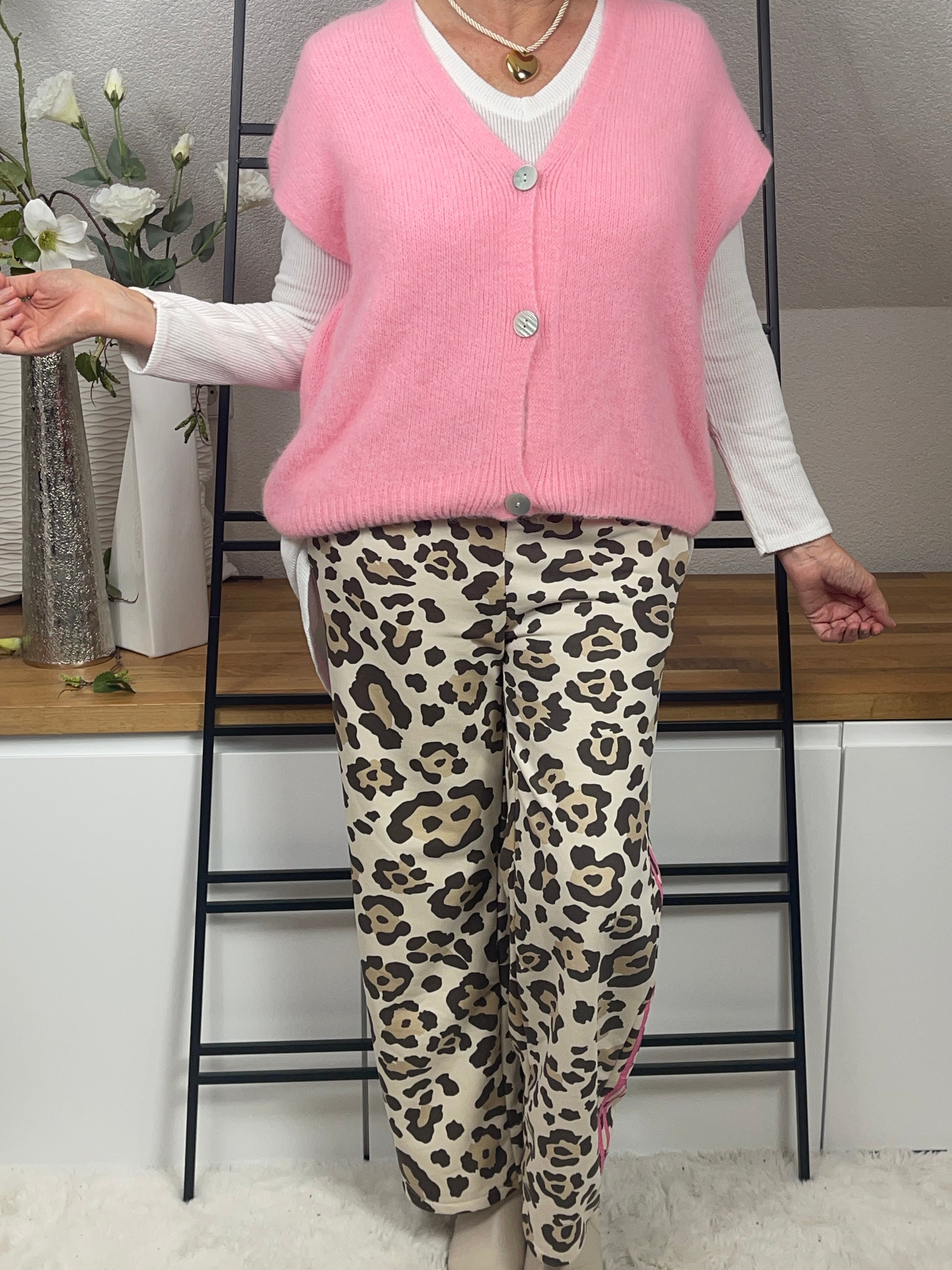 Damen Strickweste ärmellos mit „Babyalpaca“ Einheitsgrösse Gr. 36 - 44 in 3 Farben