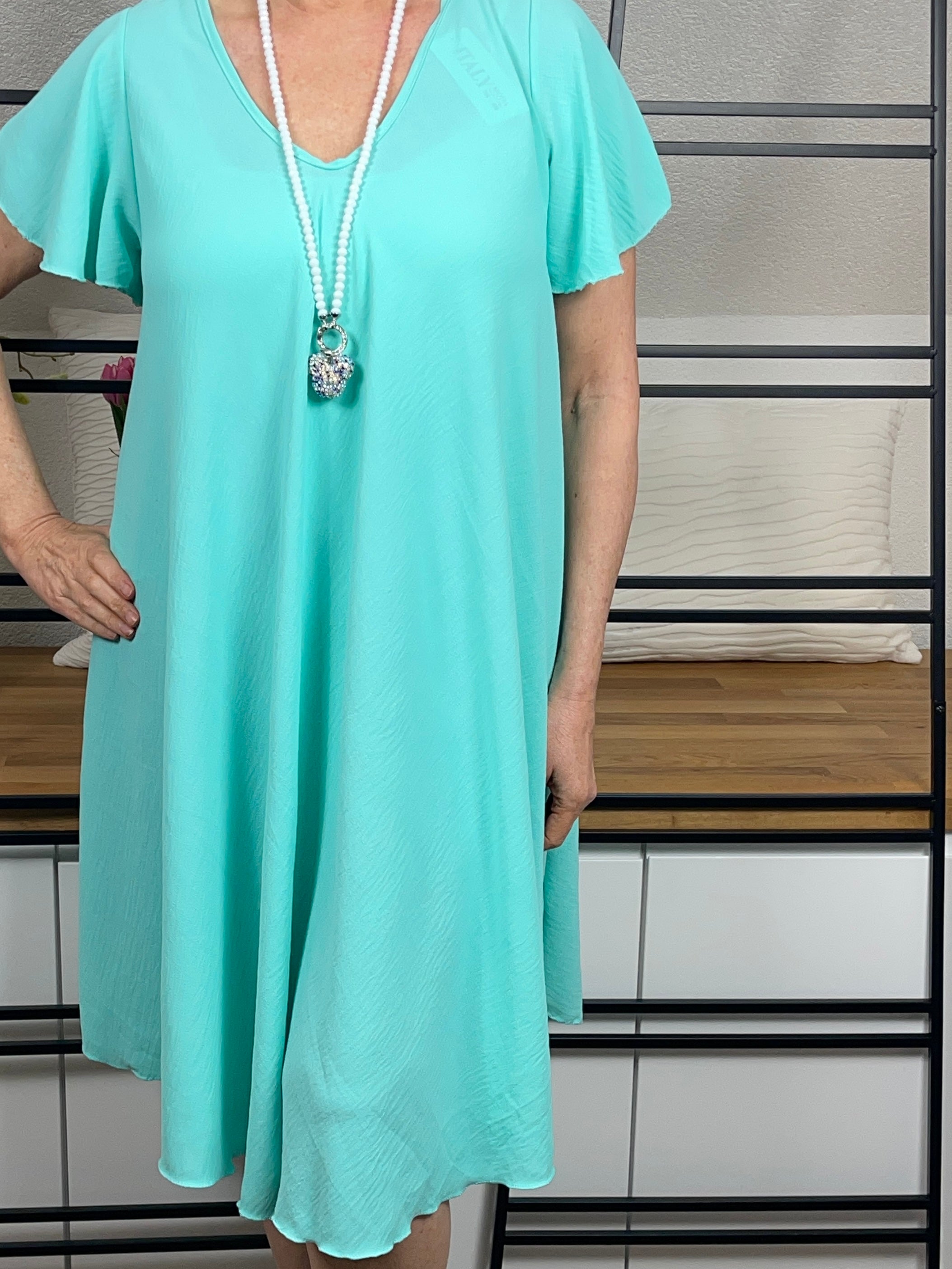 !!!!KEINE RETOURE MÖGLICH!!!! Damen - Kleid leichte A - Form Einheitsgröße Gr. 38 - 44 in 4 Farben