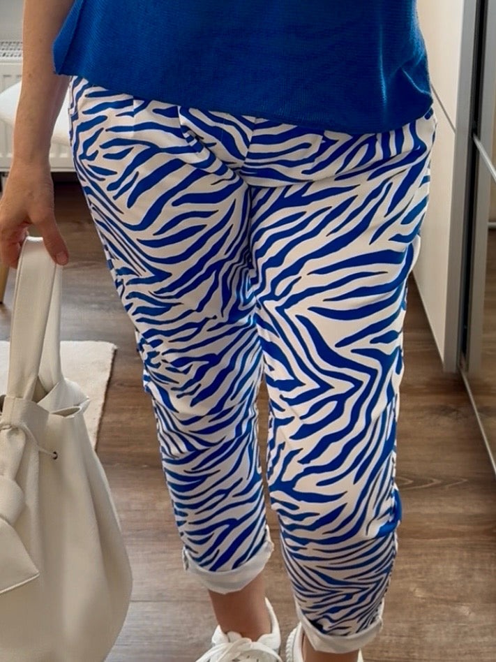 Hose mit elastischem Bund und Animal Print“ Einheitsgrösse Gr. 38 - 42 in 2 Farben