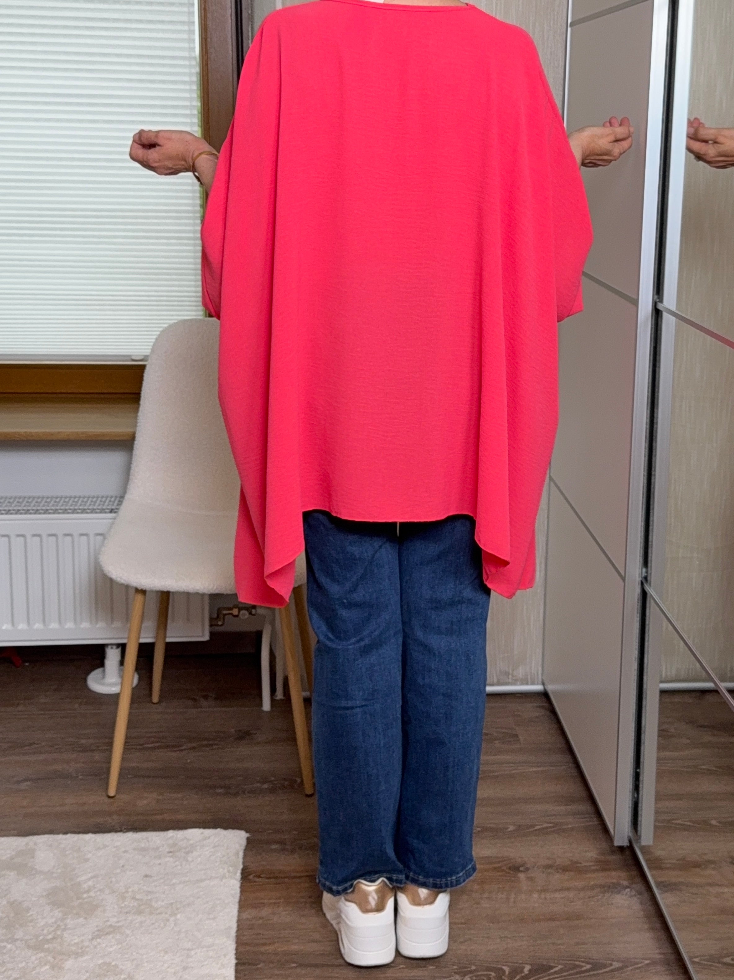 Tunika mit eleganter Spitze Einheitsgröße Gr. 38 - 54 in 3 Farben
