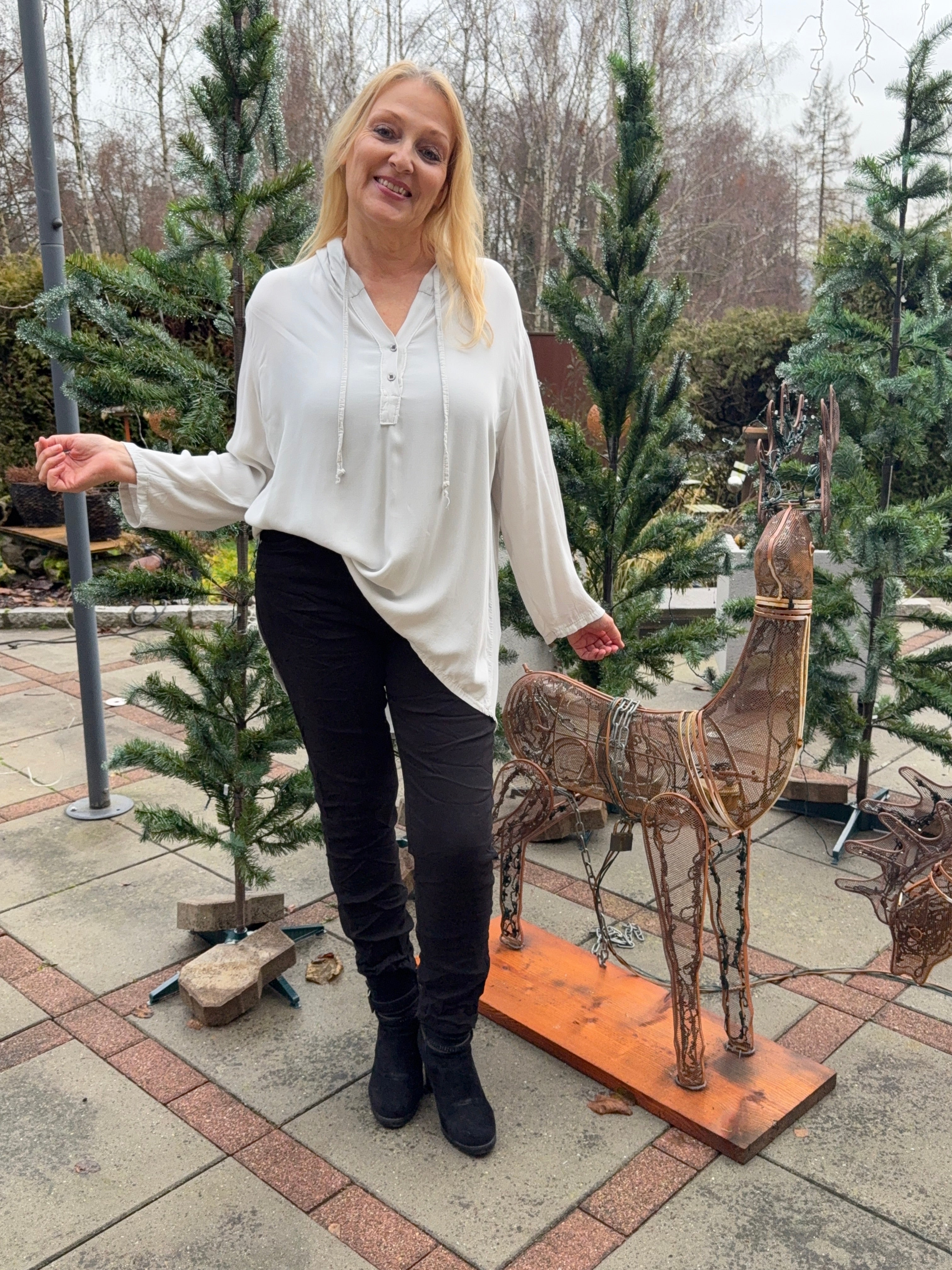 Damen - Kapuzenbluse Einheitsgrösse Gr. 36 - 42 in 5 Farben