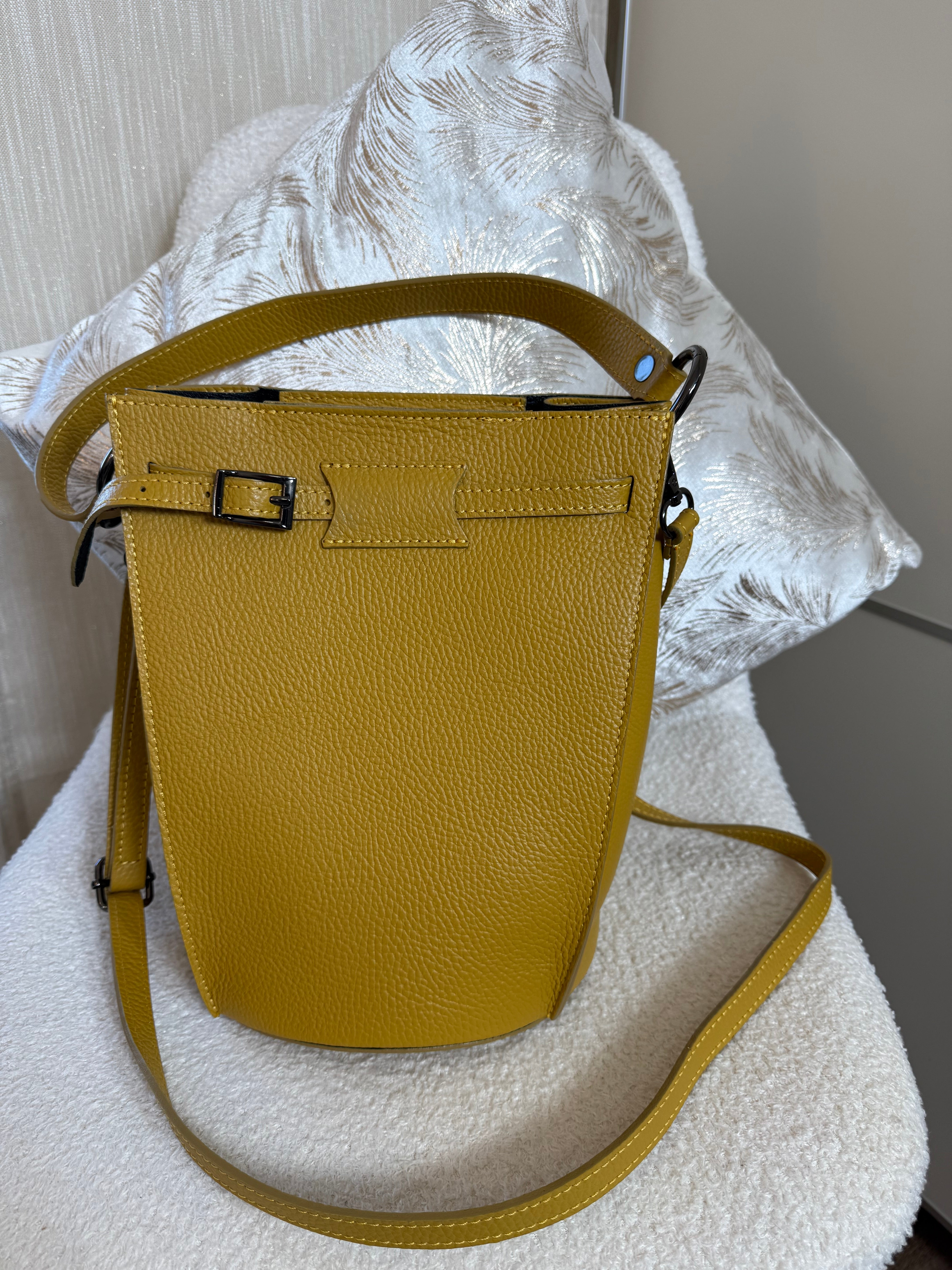 Echtleder Tasche in gelb