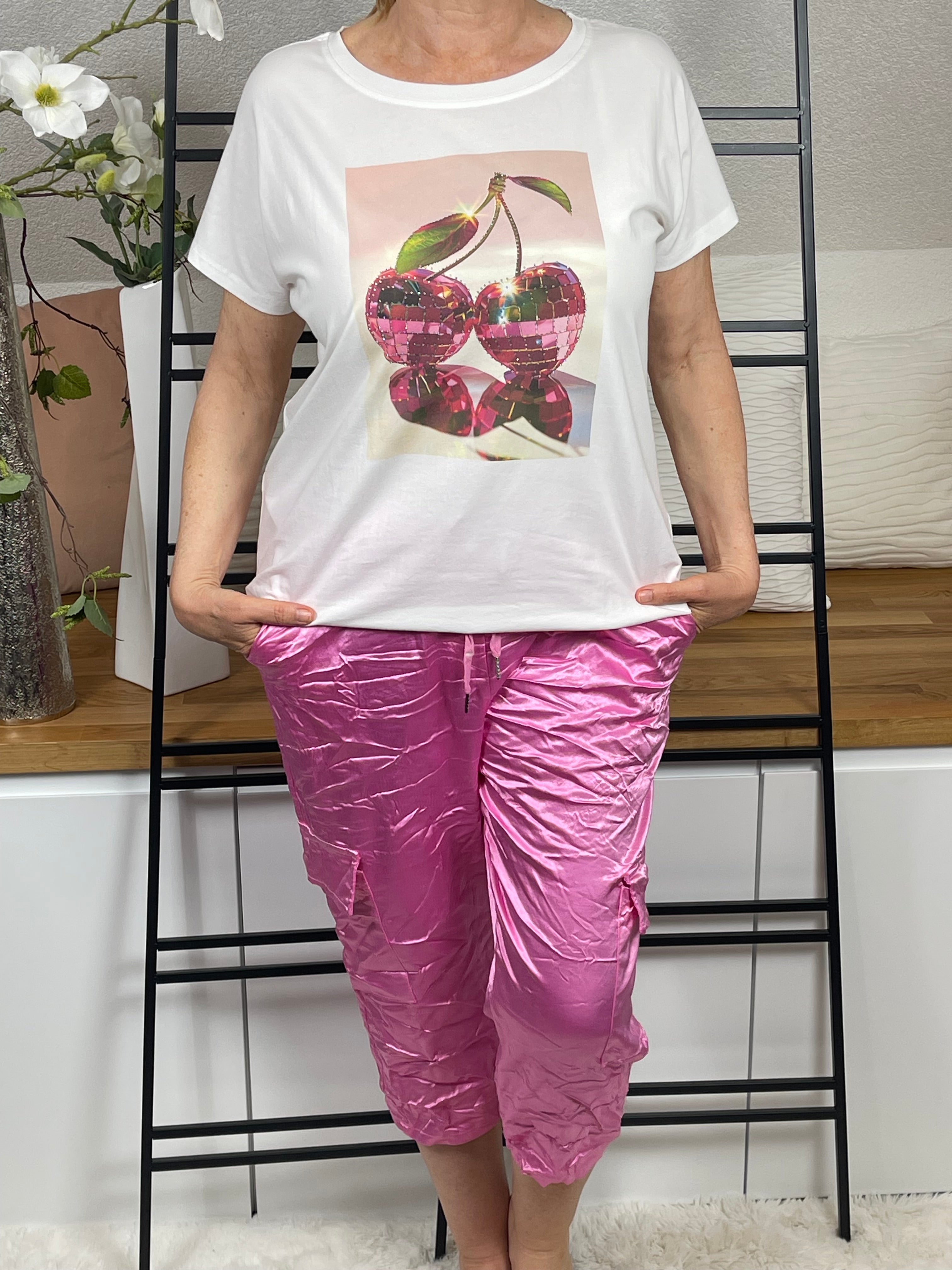 !!!!KEINE RETOURE MÖGLICH!!!!Damen - 3/4 Jogpant „Cargo - Shiney“ Einheitsgrösse Gr. 42 -48+ in 11 Farben