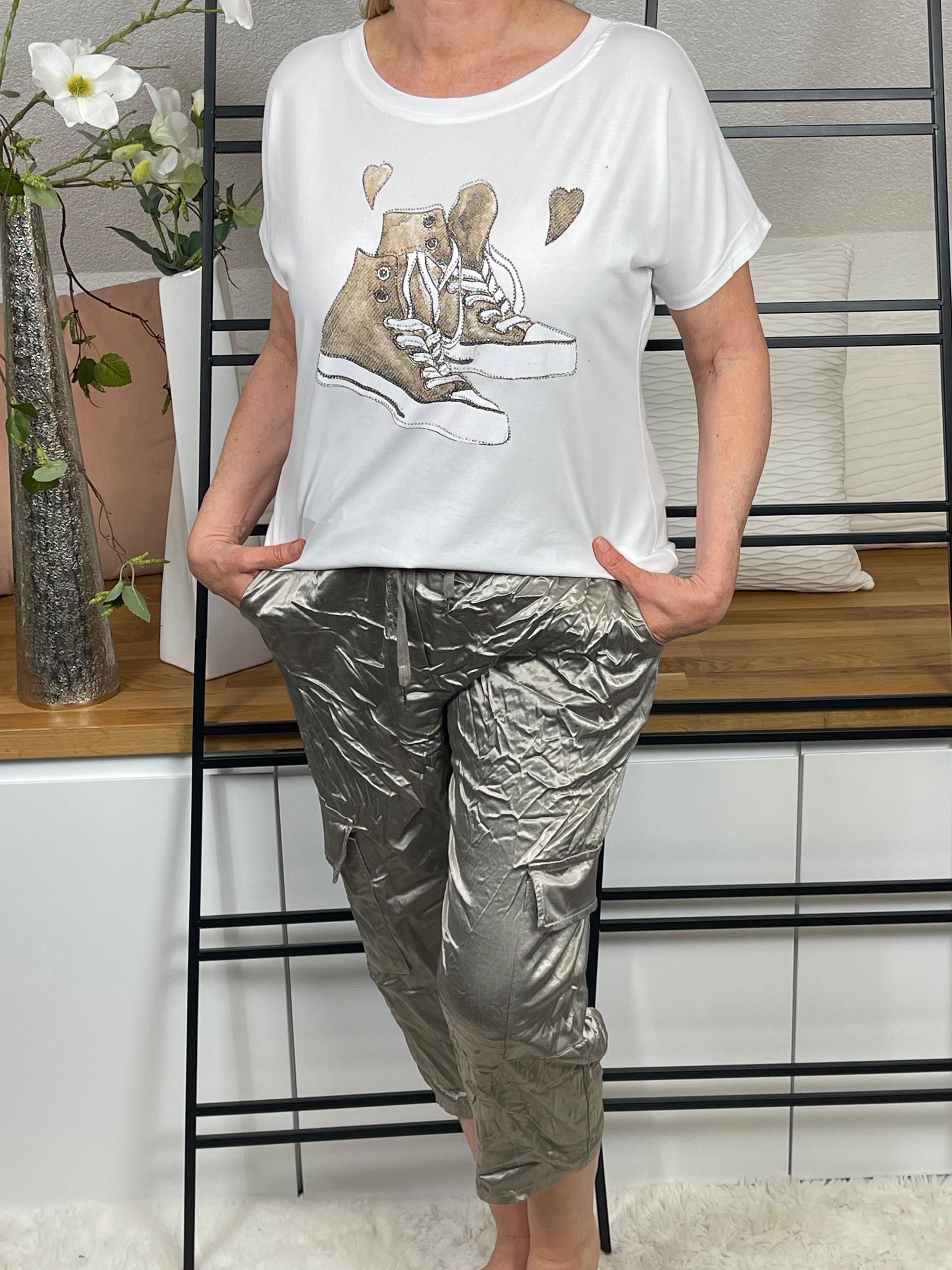 !!!!KEINE RETOURE MÖGLICH!!!! T - Shirt „Sneaker“ Einheitsgrösse Gr. 38 - 42/44 in 3 Farben