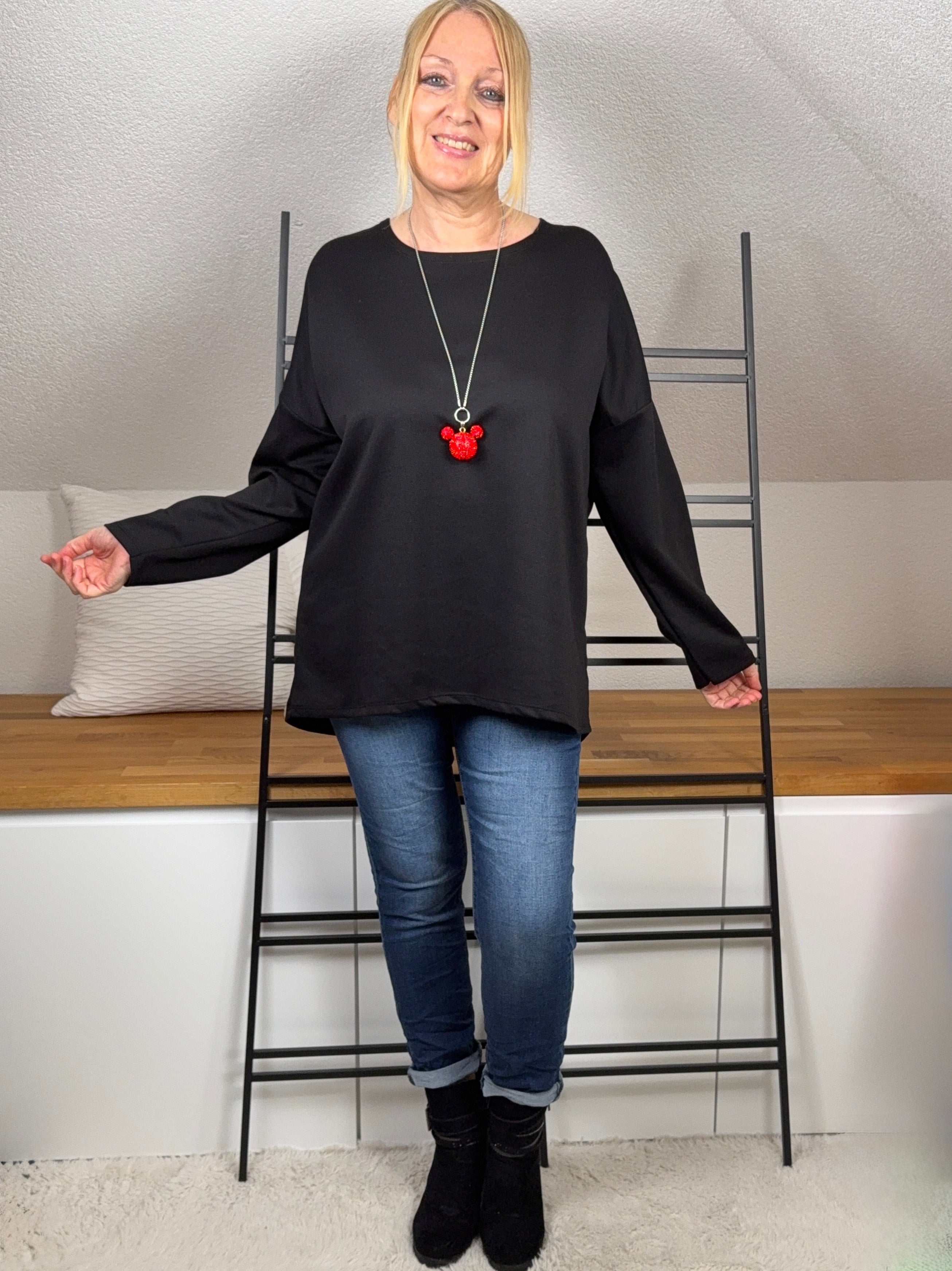 Pullover „Fluffi“ Basic Einheitsgröße Gr. 38 - 44 in vielen Farben