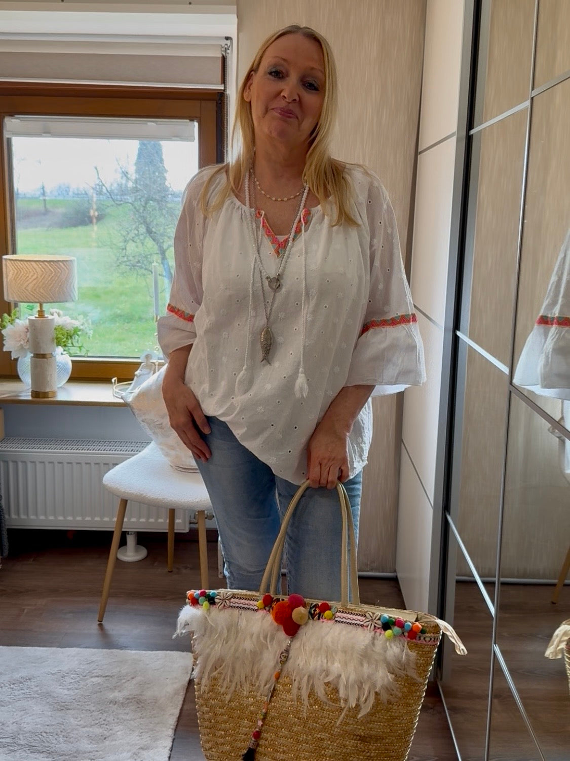 Tunika „Boho“ Einheitsgrösse Gr. 40 - 46 in 3 Farben