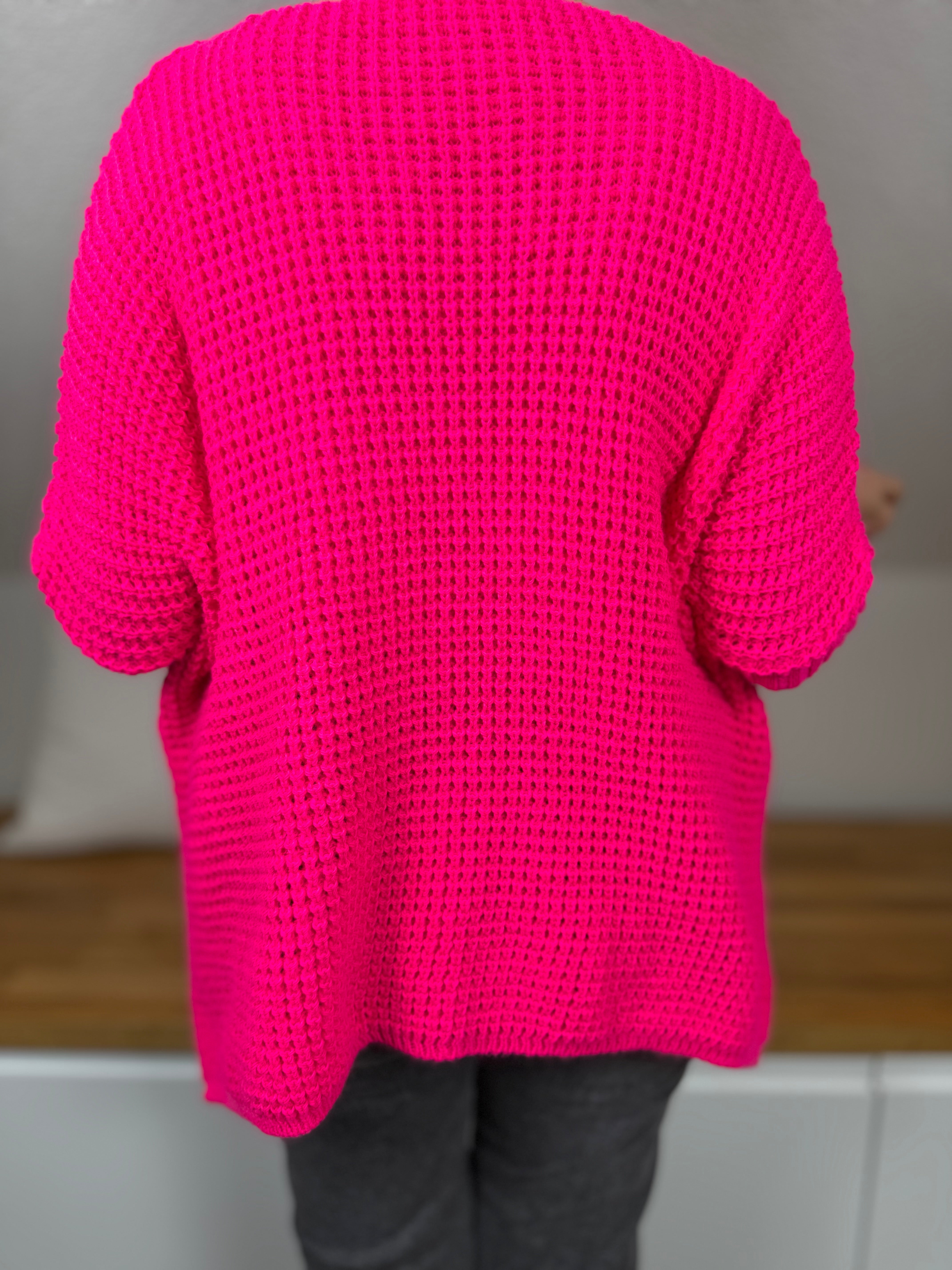 Kurzer Pullover "Be Happy Forever" Einheitsgröße 38 bis 42