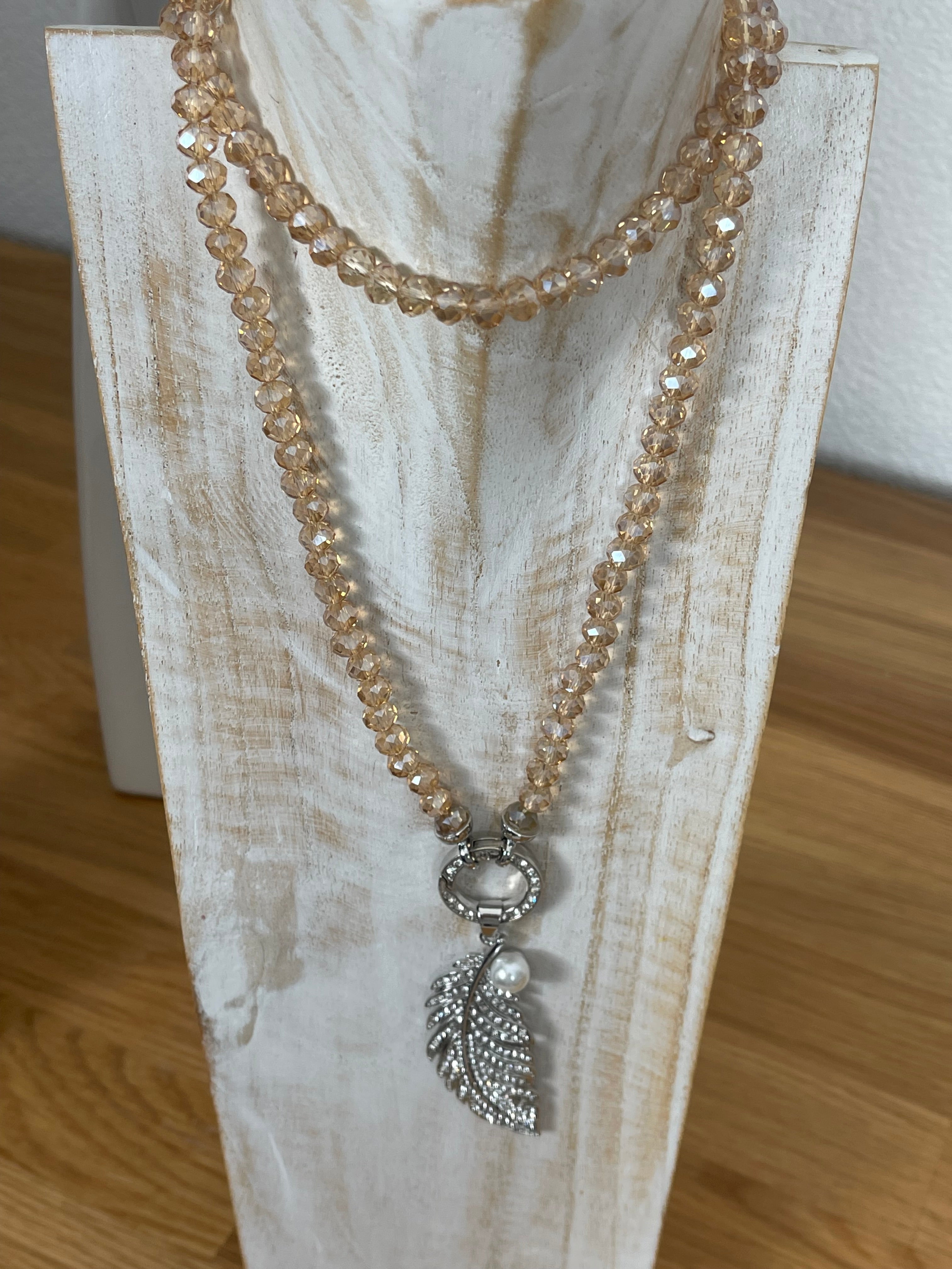 Vario - Perlen - Kette ca. 80 cm verschiedene Farben