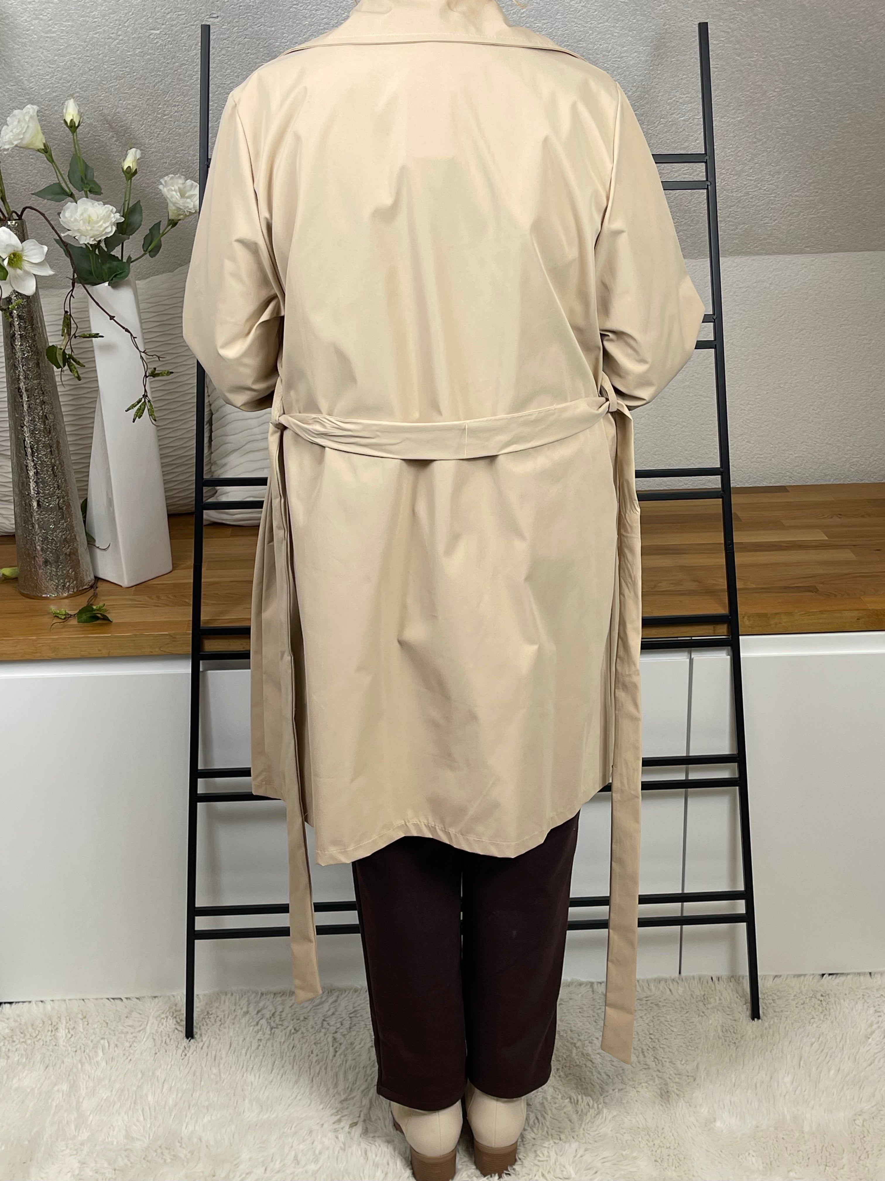 Damen Trenchcoat Einheitsgröße Gr. 38 - 44 in beige