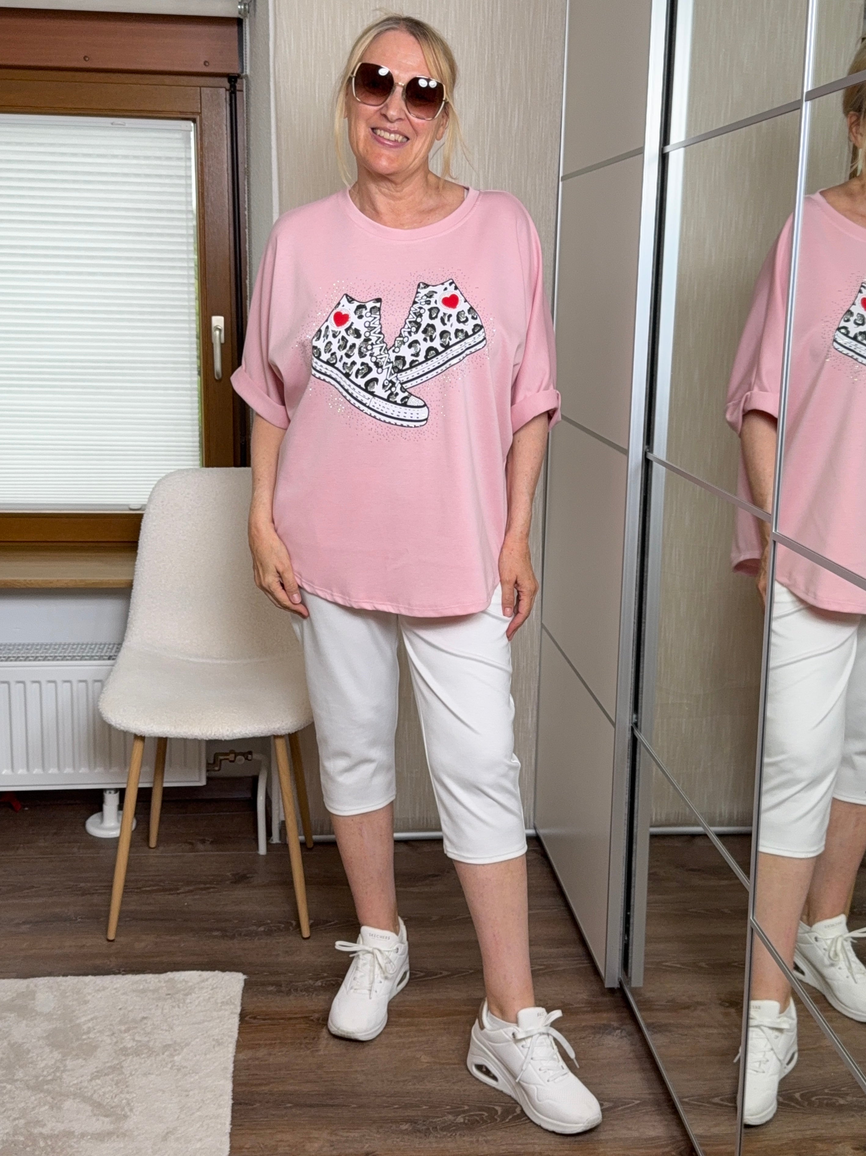 Glam „Fluffi“ Shirt in Sweat-Qualität Einheitsgröße Gr. 40 - 46 in 2 Farben