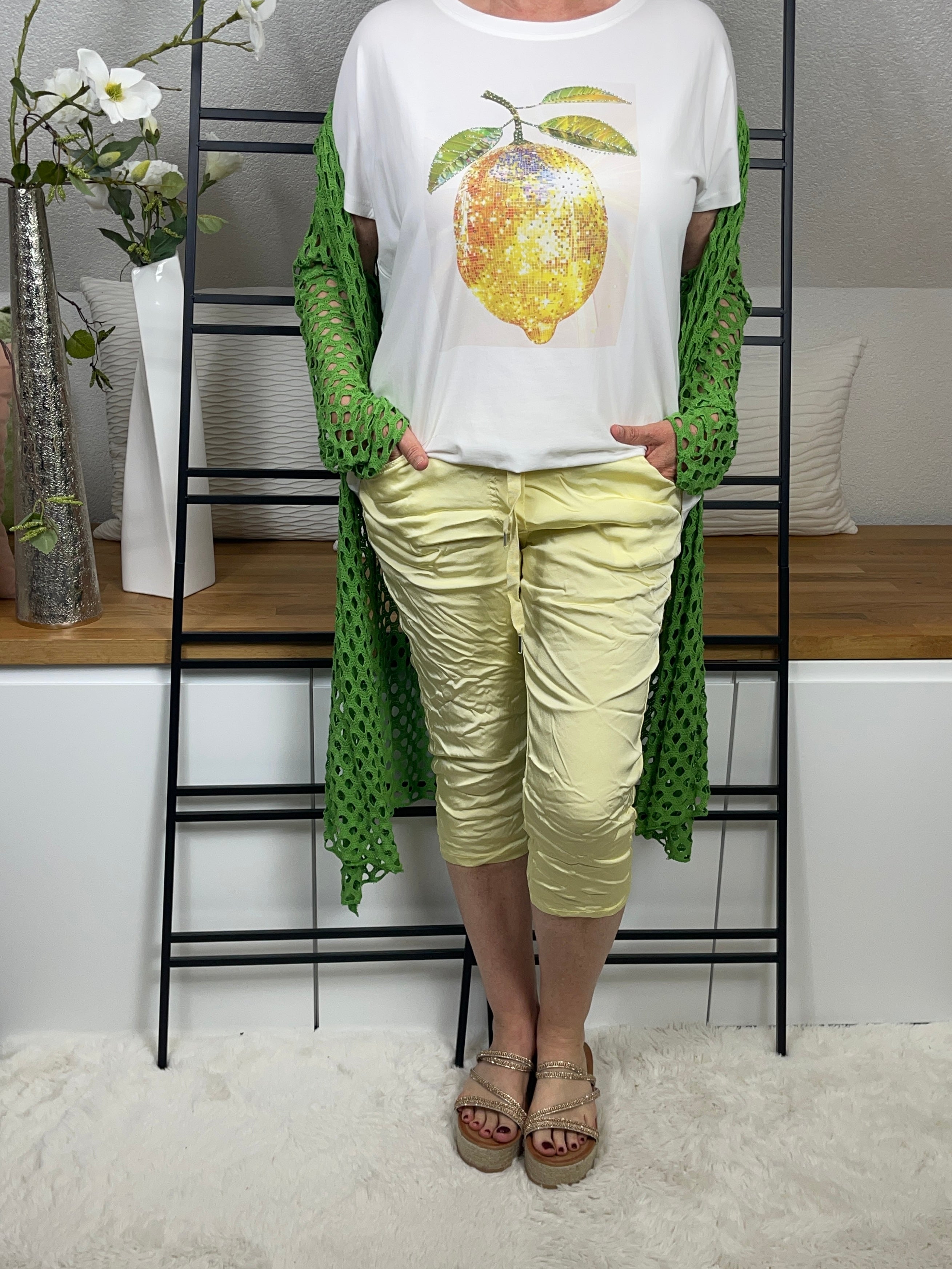 !!!!KEINE RETOURE MÖGLICH!!!!3/4 Jogpant „Shiney“ Einheitsgrösse Gr. 38 - 42/44 in 4 Farben