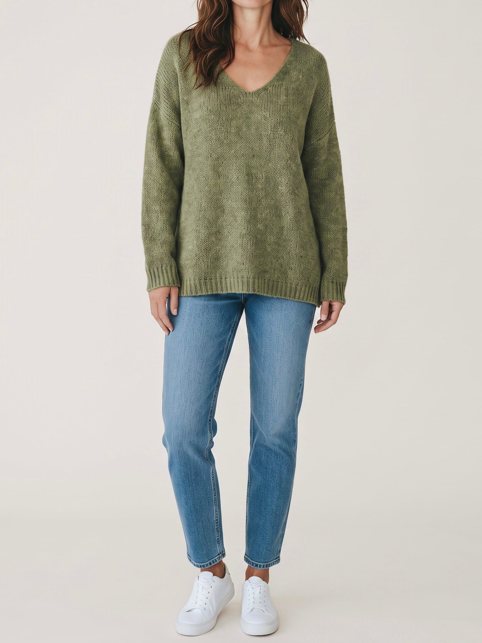 V - Feinstrick - Pullover in 3 Farben