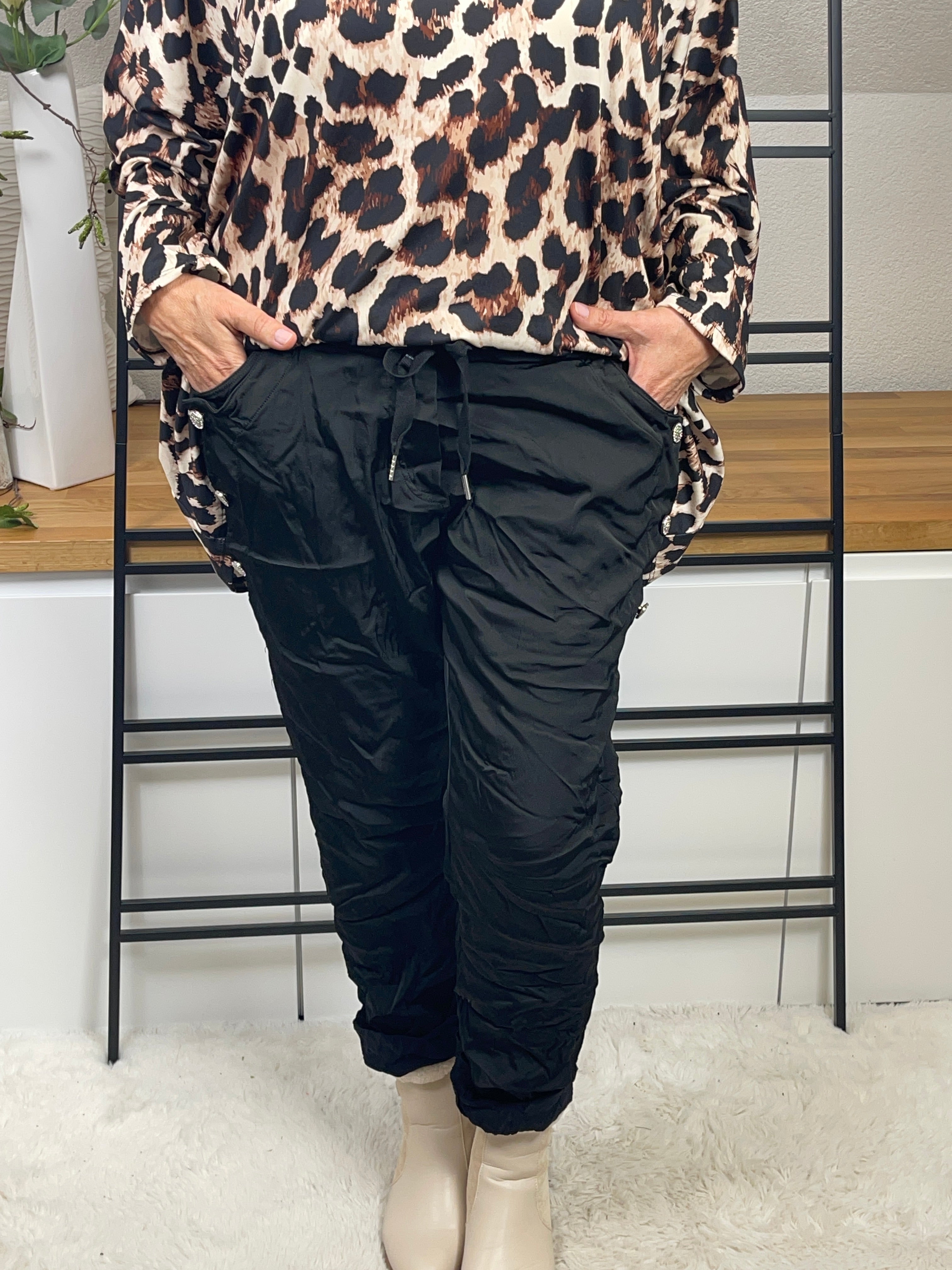 Damen - Jogpant „Shiney“ Einheitsgrösse Gr. 42 - 48+ in 4 Farben