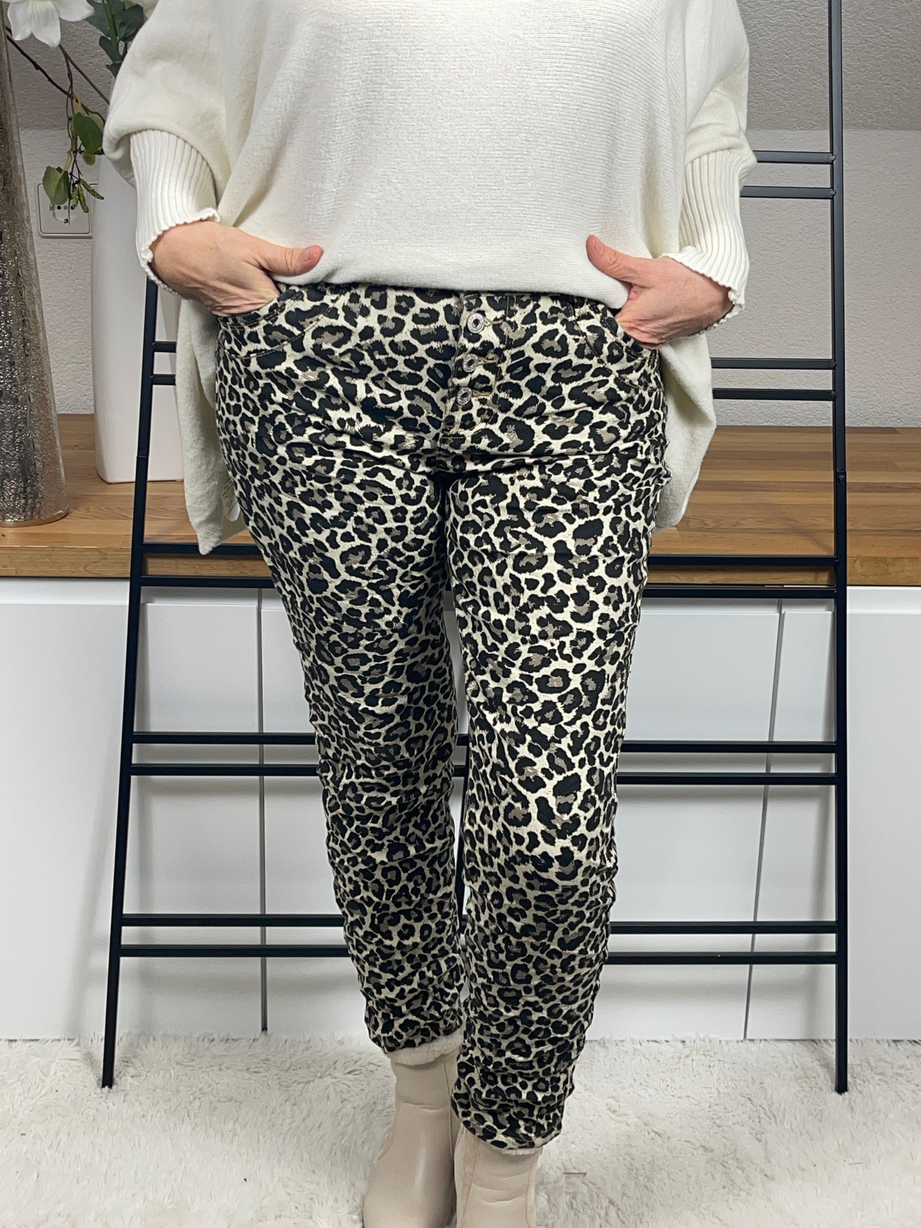 Damen - Jeans „Animal Print“ Look