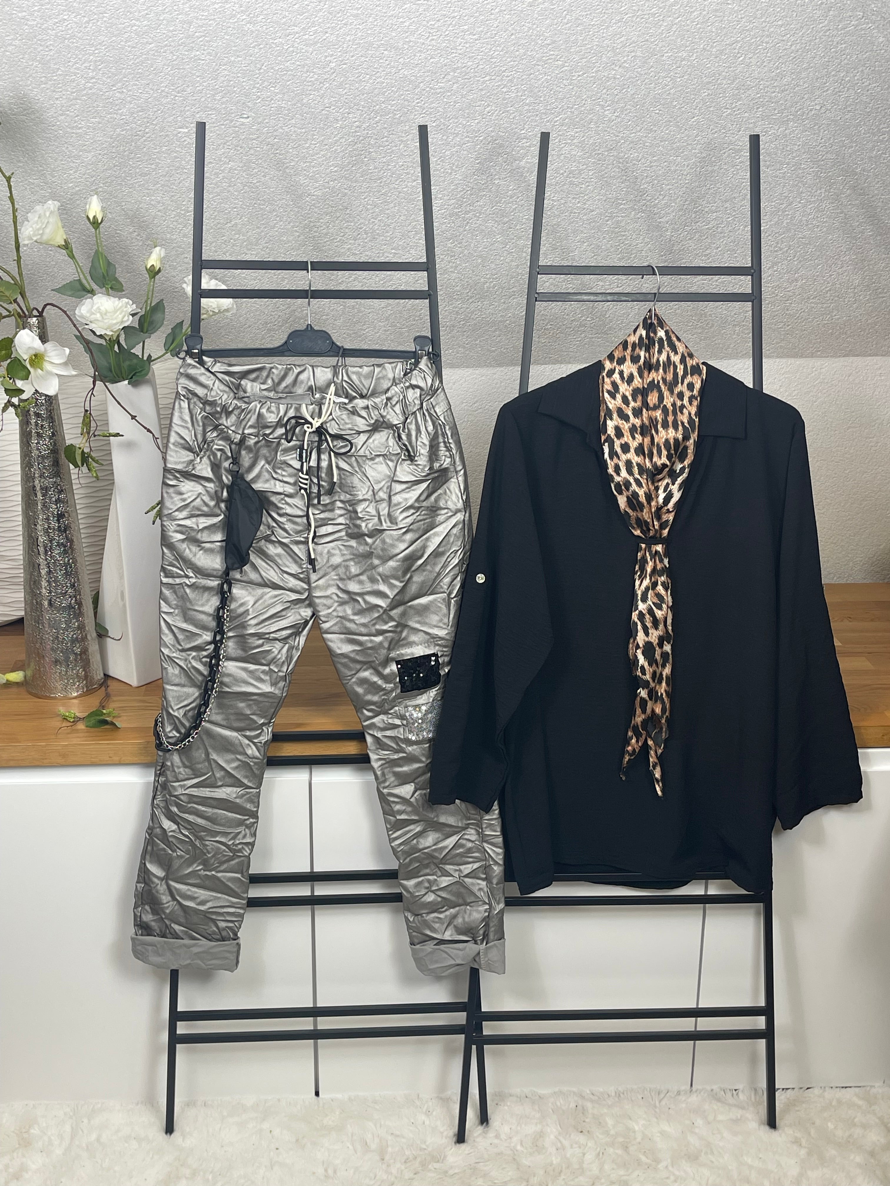 Damen Jogpant „Lovely“ Kunstleder Gr. 38 - 42 in 6 Farben