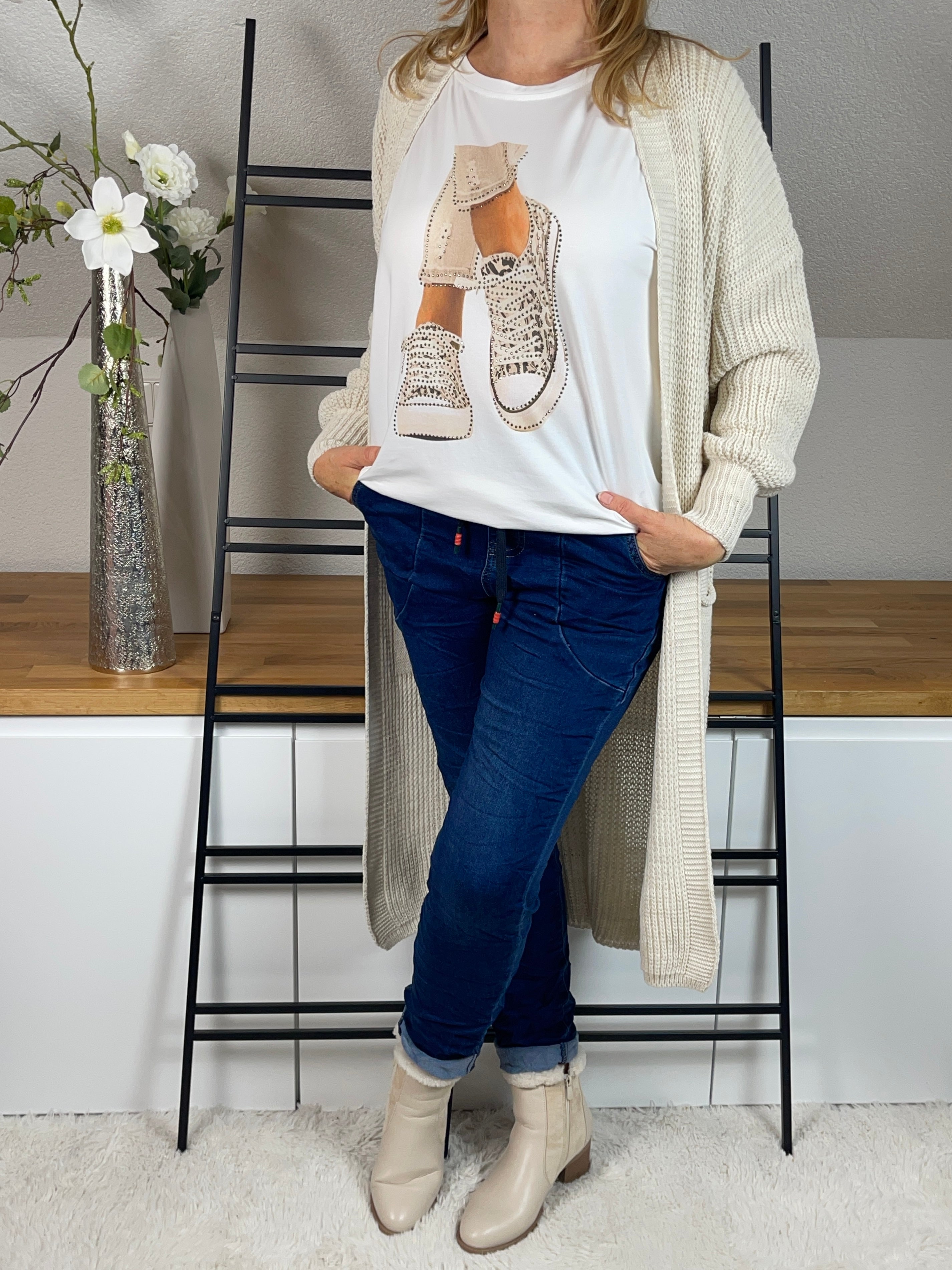 Damen Shirt „Sneaker“ Einheitsgröße Gr. 38- 44 in vielen Farben